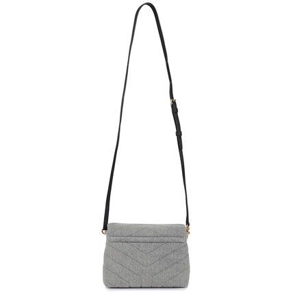 Saint Laurent Paris o1s1wg110925 Size: OS / Toy Loulou Denim Bag in Grey Size ONE SIZE - 3 Thumbnail