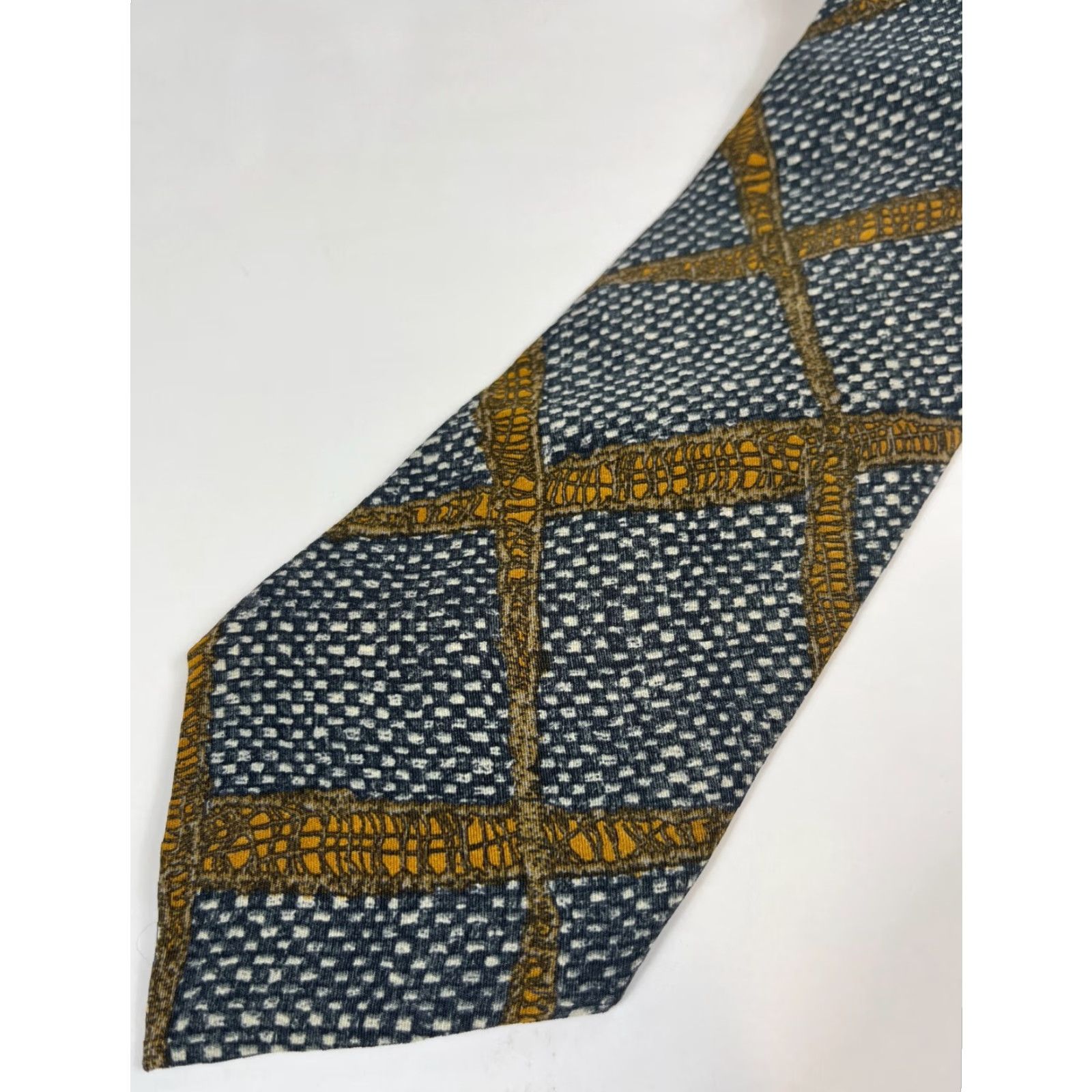 Ermenegildo Zegna Ermenegildo Zegna Silk Tie Geometric Made in Italy Mens Tie, Multicolor, 58.25" Length, 4" Width, Classic Length, 100% Silk Size ONE SIZE - 4 Thumbnail
