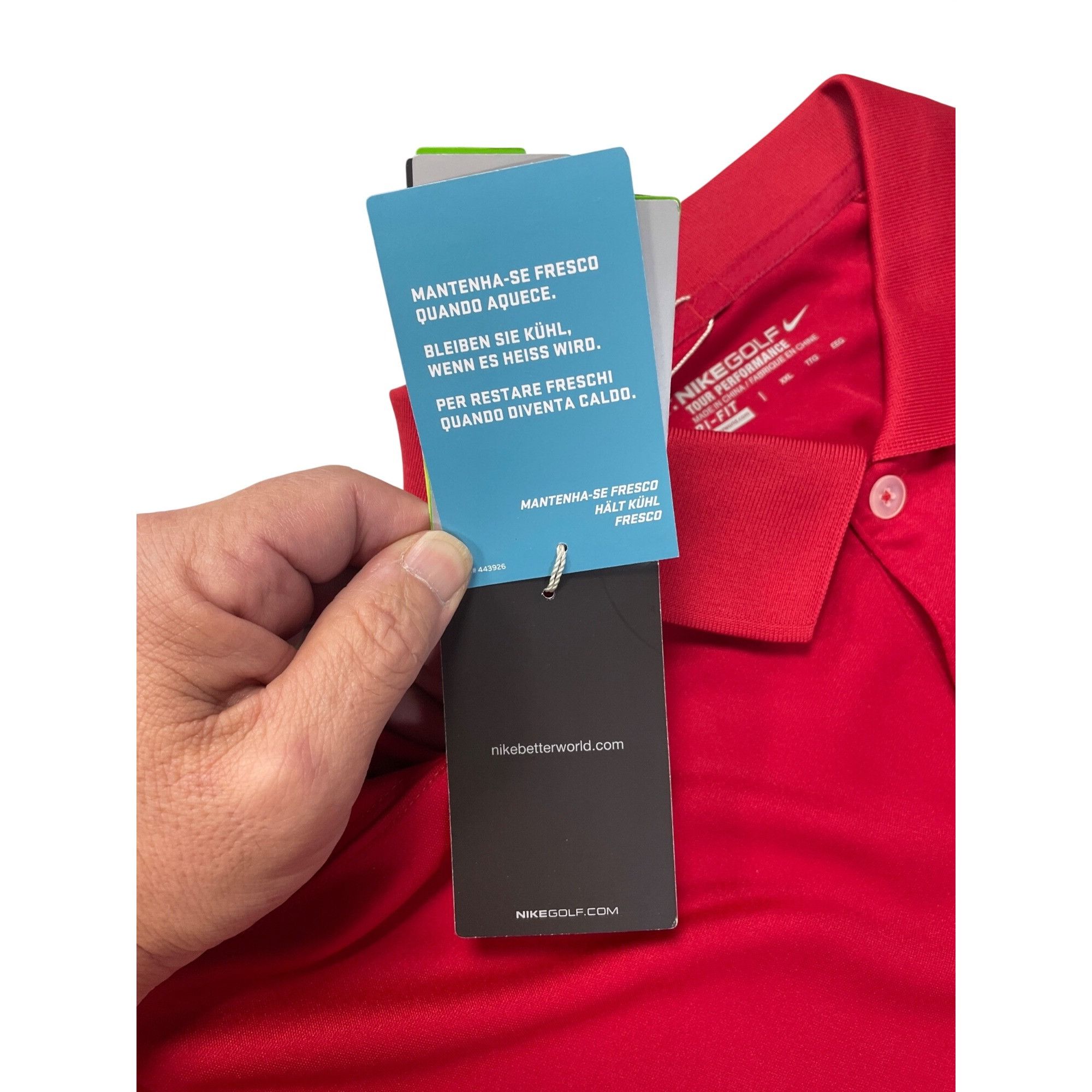 Nike Nike Golf Tour 2014 ALl Stars Embroided Patch Mens Red Polo Size US XXL / EU 58 / 5 - 11 Thumbnail