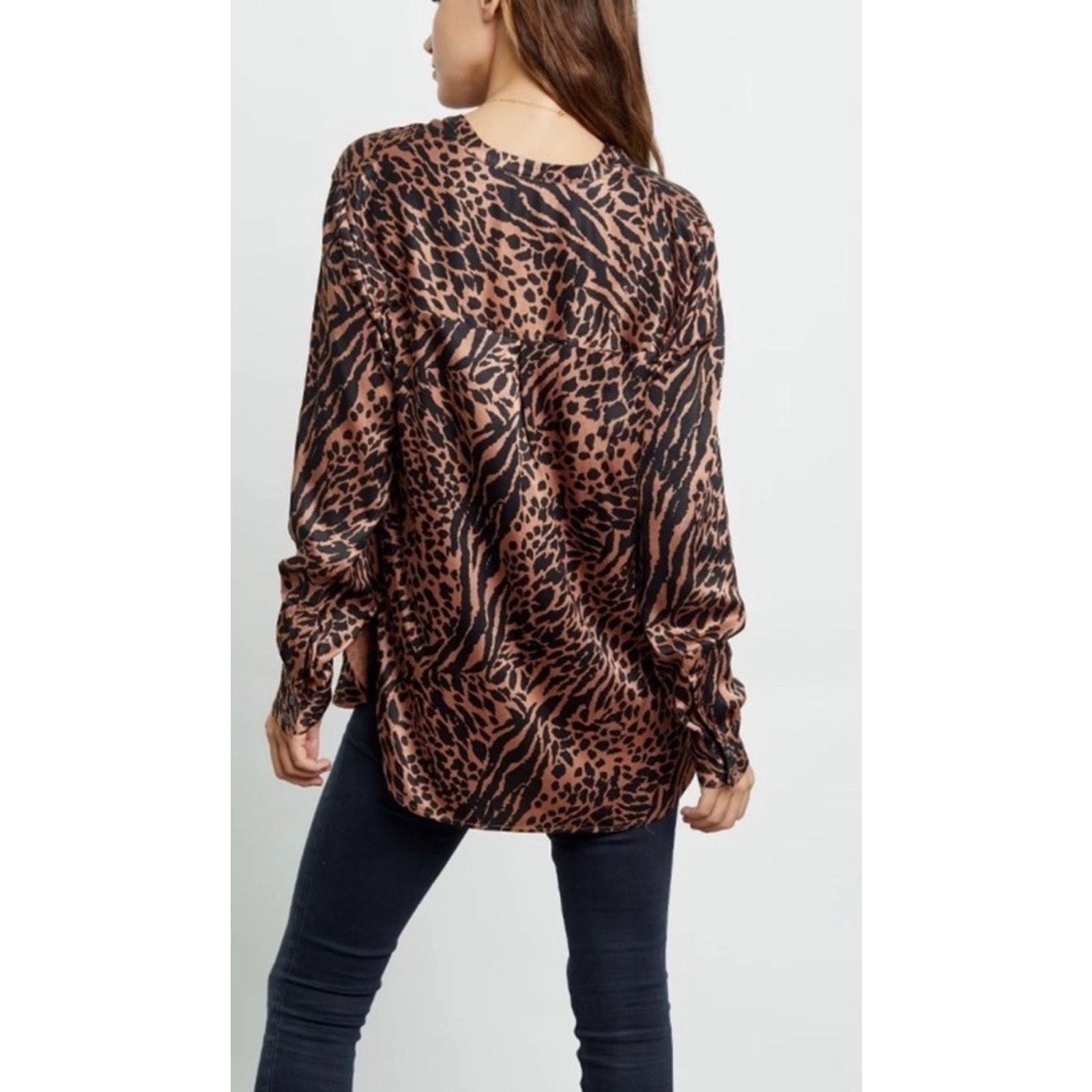 Rails Rails Pearl Cinnamon Animal Print Popover Blouse X-small xs Size XS / US 0-2 / IT 36-38 - 7 Thumbnail