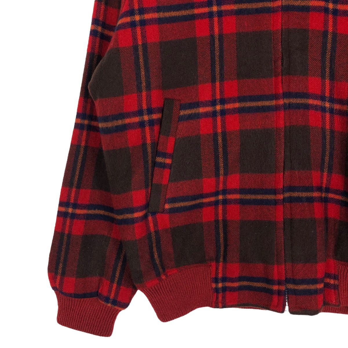Japanese Brand 🔥Punk Design Tartan Check Bomber Jacket Wool Issey Miyake Size US L / EU 52-54 / 3 - 4 Thumbnail