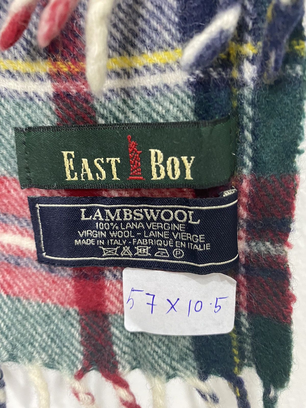 Vintage 💥VINTAGE EAST BOY Italy Muffler scarf Size ONE SIZE - 3 Thumbnail