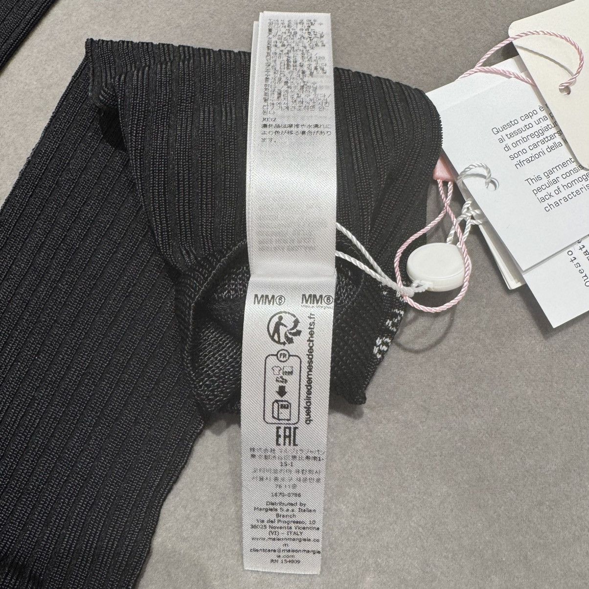 Maison Margiela MM6 Numeric Ribbed Over-the-Calf Socks - Black - S Size ONE SIZE - 11 Thumbnail