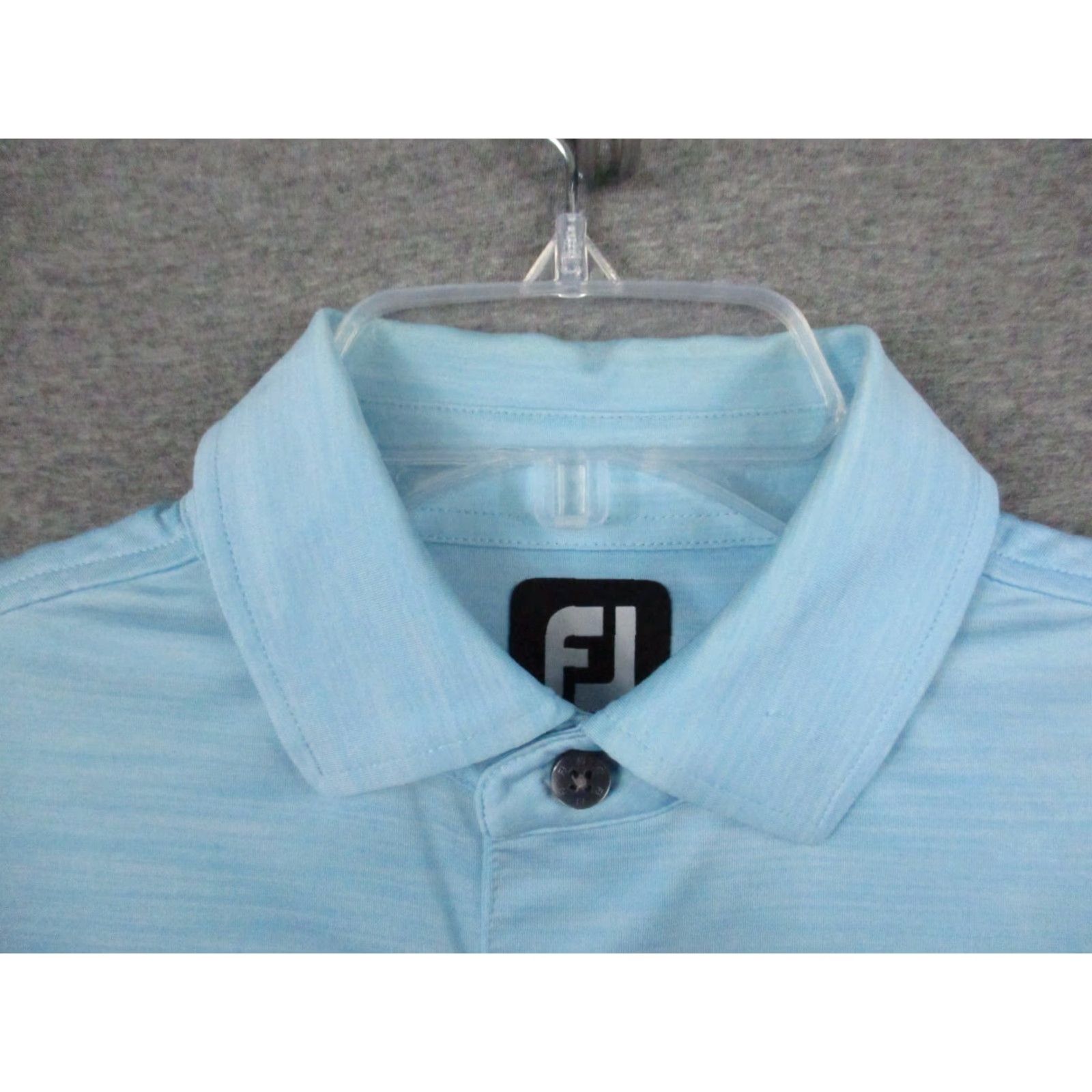 Vintage FJ Polo Shirt Large Mens Short Sleeve Golf Sky Peach Blur Stretch Footjoy Shirt Size US L / EU 52-54 / 3 - 2 Thumbnail