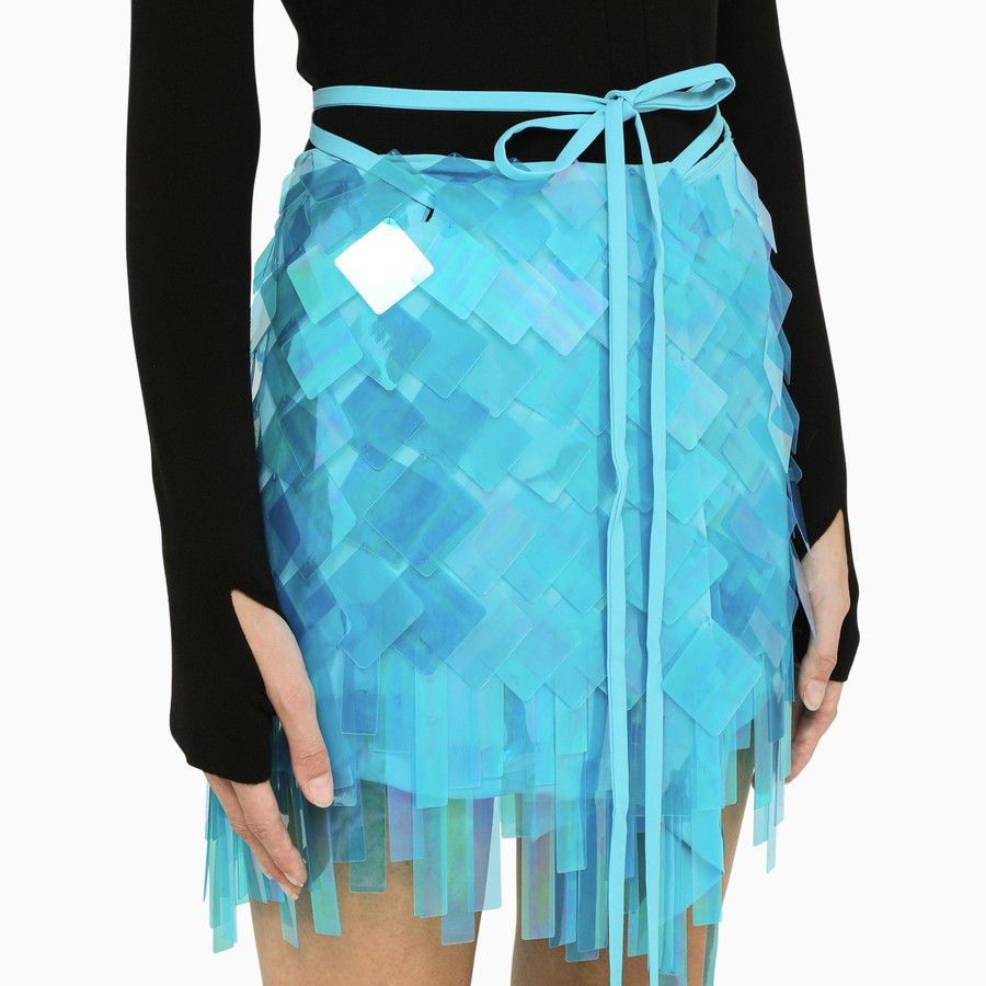 The Attico o1d2blof1024 Mini Skirt With Geometric Sequnis in Blue Size 27" / US 4 / IT 40 - 5 Thumbnail