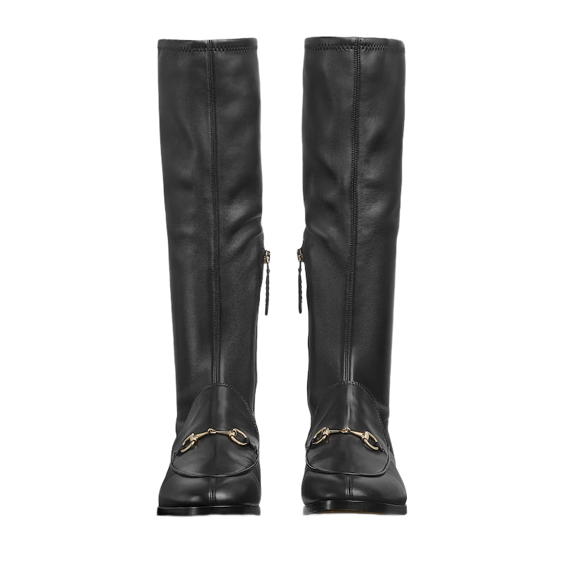 GUCCI Jordaan $1850 Black Leather Boots New & Authentic