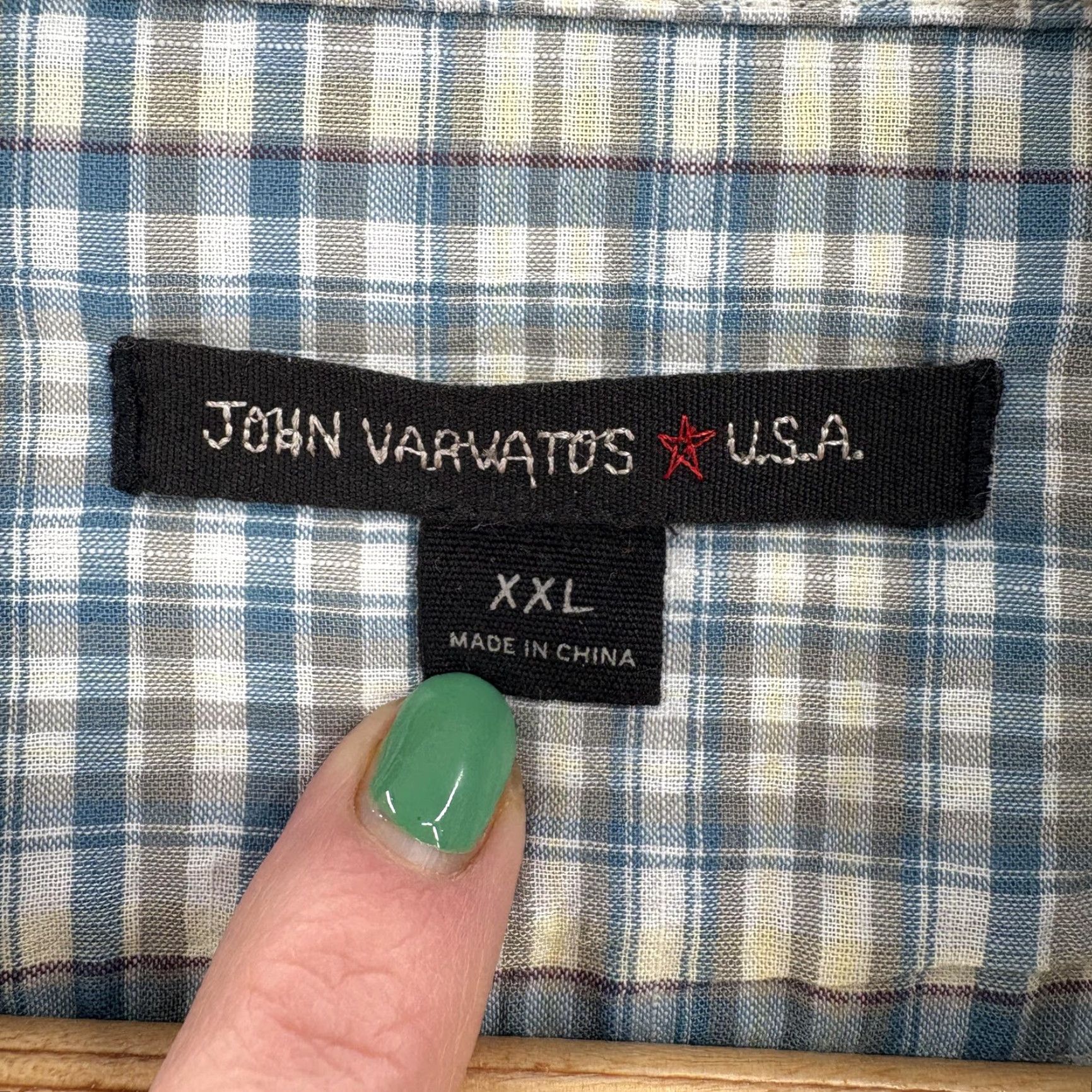 John Varvatos John Varvatos Shirt Mens 2XL Blue Plaid Long Sleeve Button Zipper Pockets Casual Size US XXL / EU 58 / 5 - 4 Thumbnail