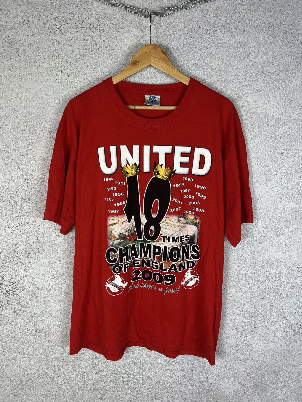 Vintage Vintage Manchester United Champion Football Tee Soccer Shirt Size US XXL / EU 58 / 5 - 1 Thumbnail