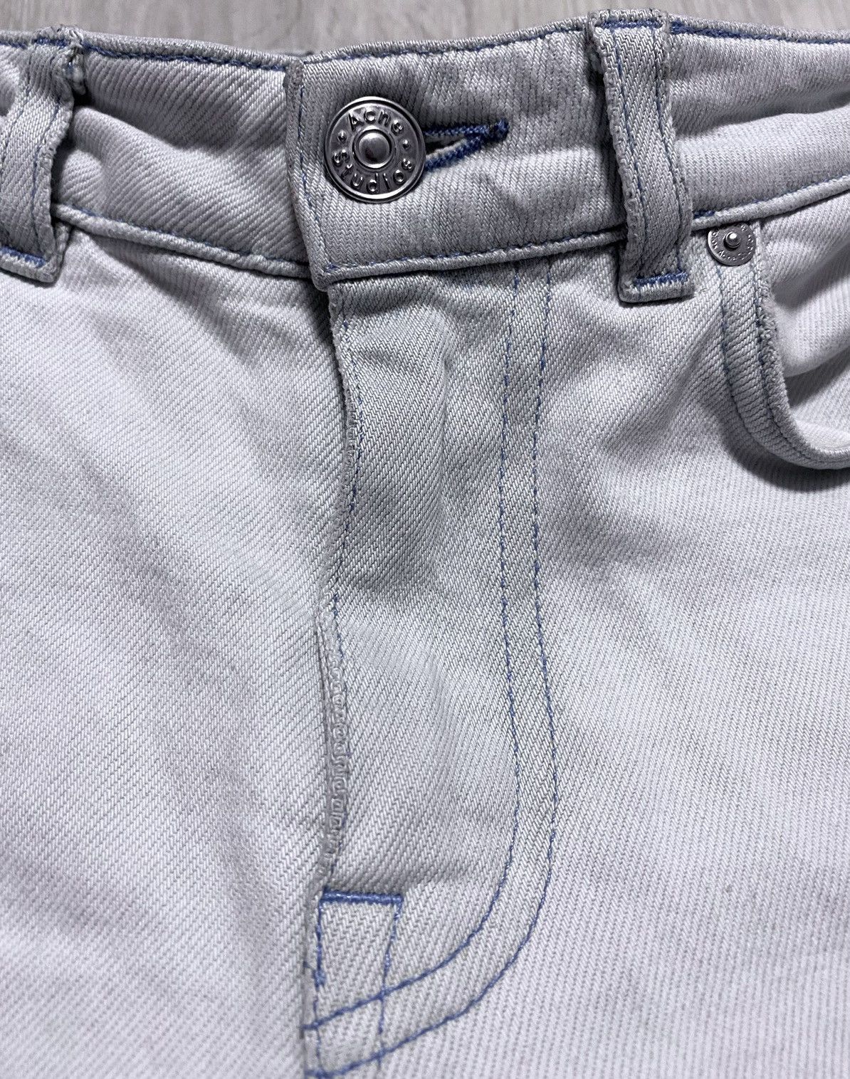Acne Studios Women’s Acne Studios Row Bleached Jeans Denim Washed Dyed Size 25" / US 0 / IT 36 - 13 Thumbnail