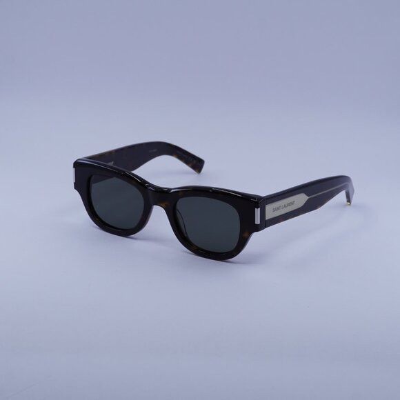 Saint Laurent Paris Saint Laurent SL573 002 Sunglasses Dark Havana Square Frame, Size ONE SIZE - 4 Thumbnail
