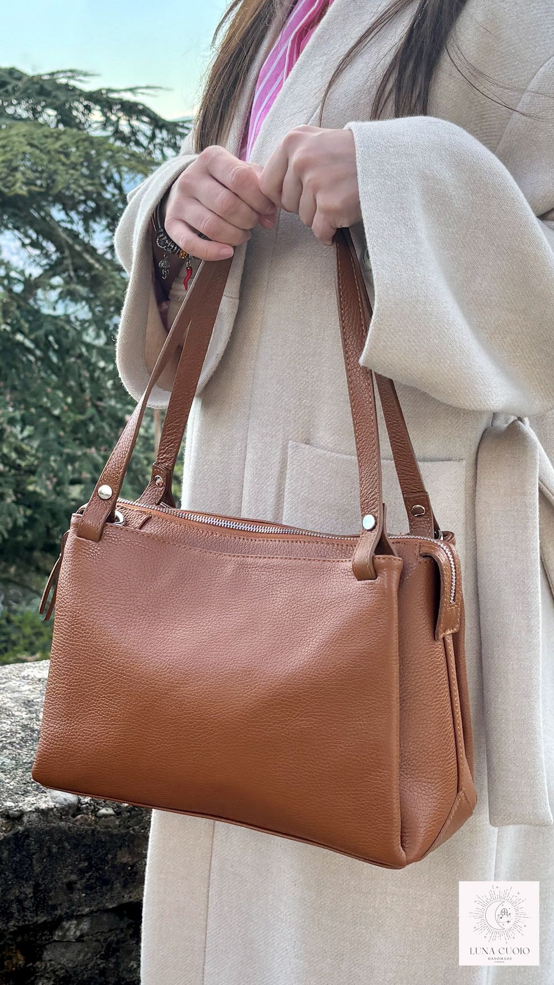 Vera Pelle Handmade Leather Brown Bag Size ONE SIZE - 1 Thumbnail