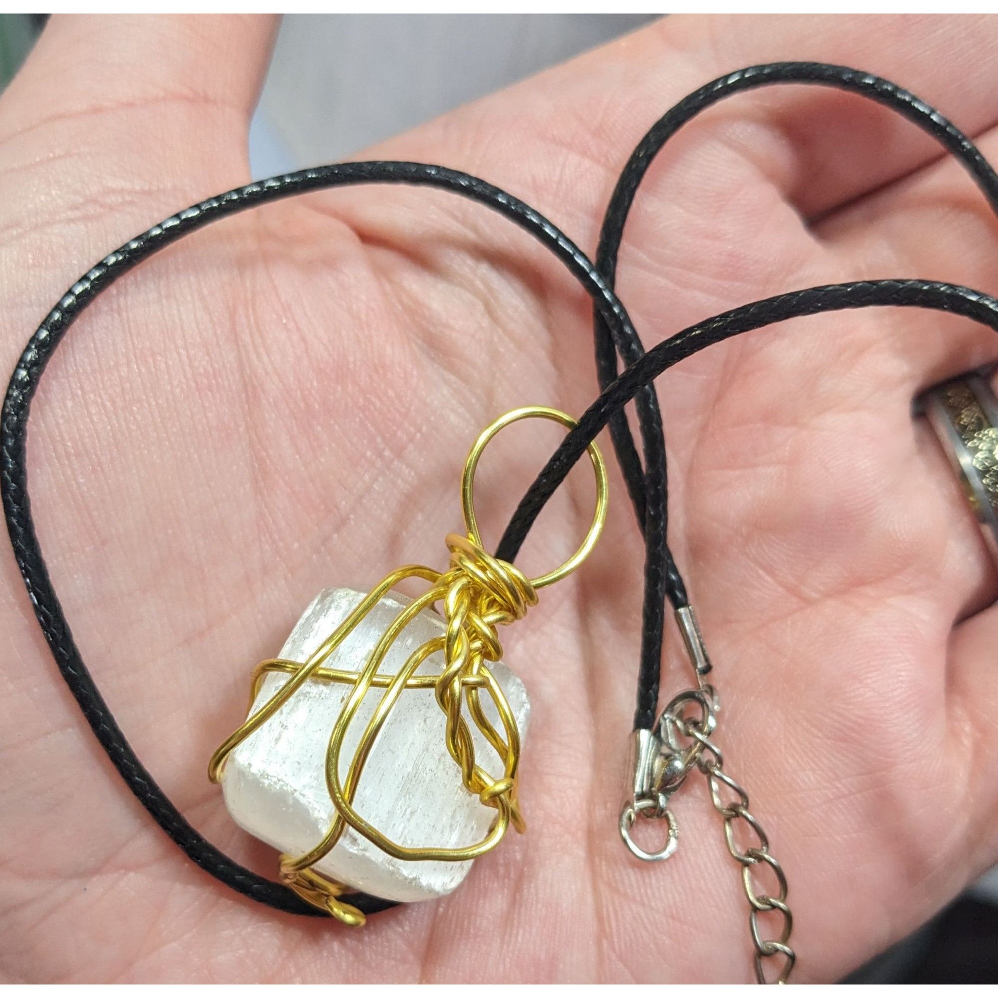 Other Handmade Wire Wrapped Raw Stone Pendant Necklace Size ONE SIZE - 3 Thumbnail