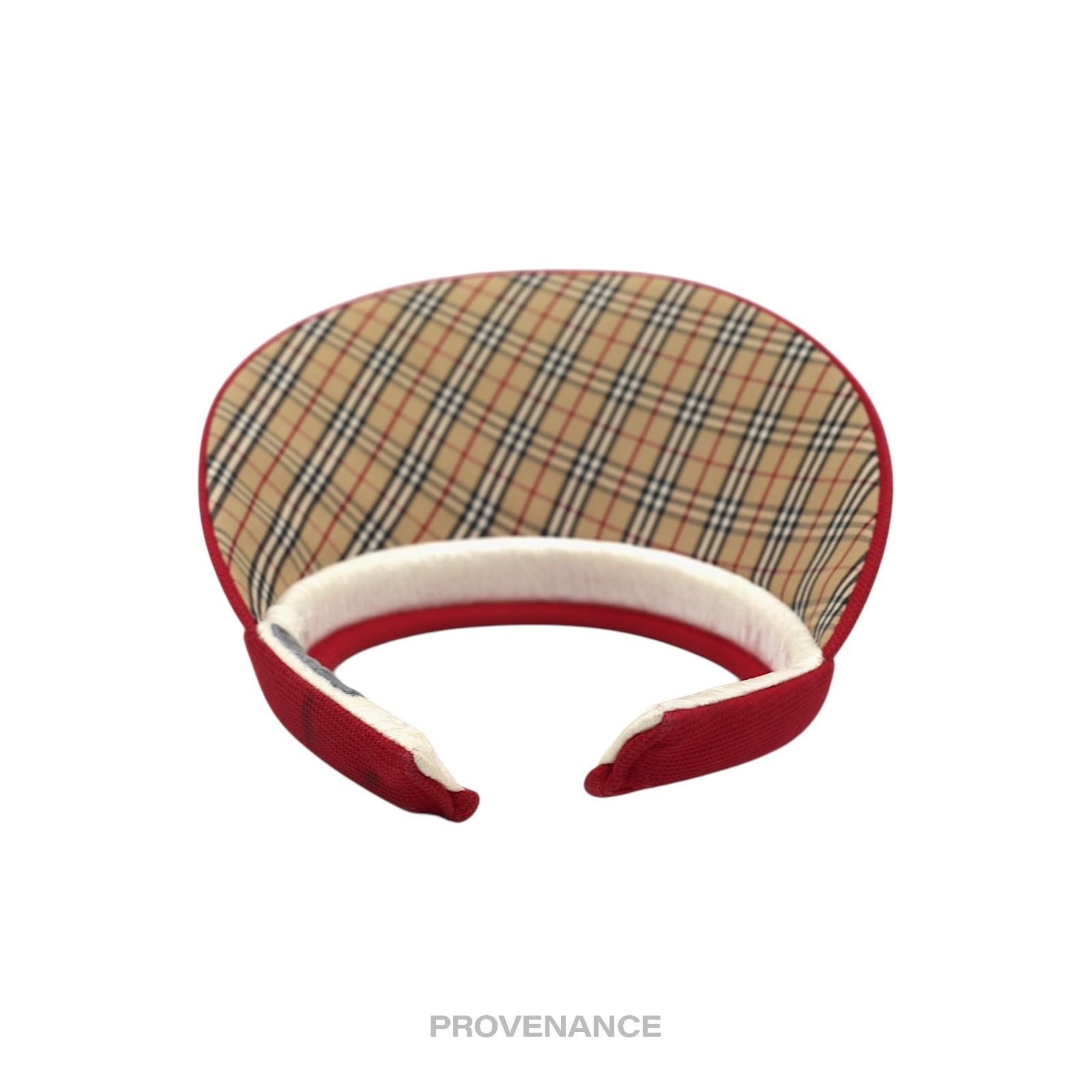 Burberry 🔴 Burberry Golf Knight Logo Visor - Nova Check Red Size ONE SIZE - 6 Thumbnail
