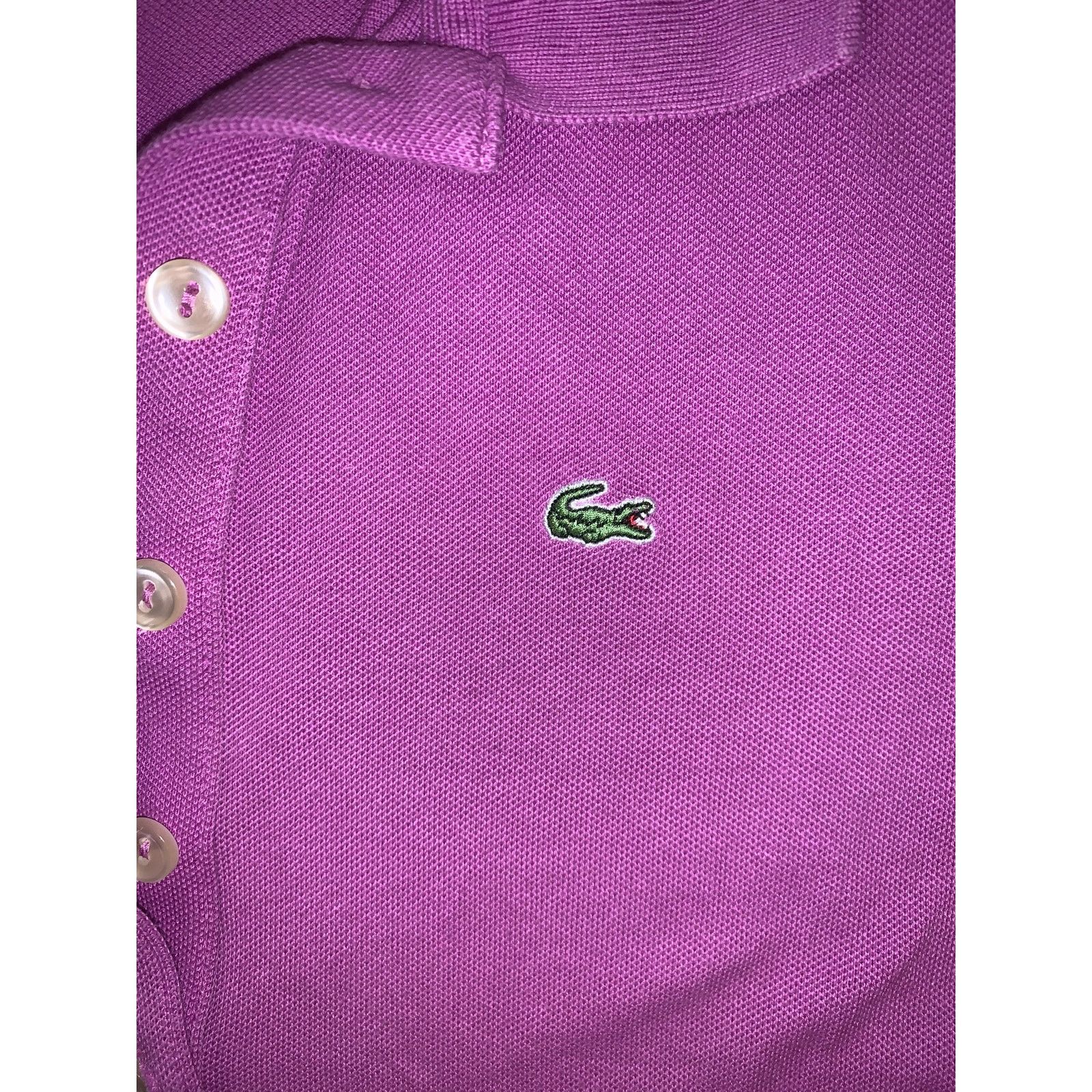 Lacoste Lacoste Purple Polo Shirt Womens Size 40 Crocodile Preppy Size XS / US 0-2 / IT 36-38 - 7 Thumbnail