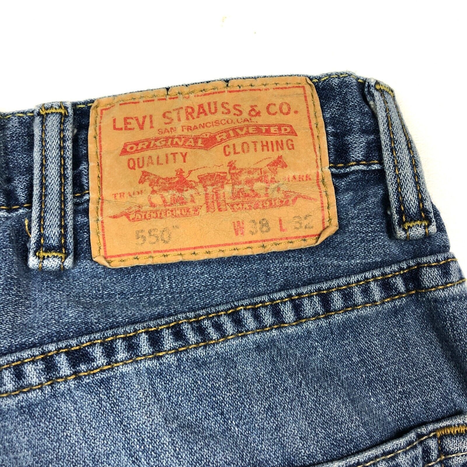 Levi's Levis 550 Light Wash Blue Denim Jeans Pants Mens size 38x24 Size US 38 / EU 54 - 8 Thumbnail