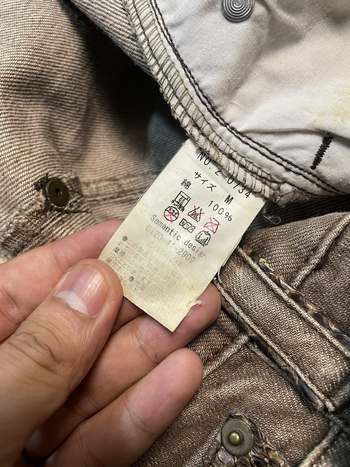 If Six Was Nine Snake Skin Semantic Design Denim Size US 32 / EU 48 - 9 Thumbnail