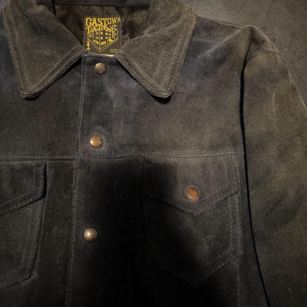 Other Vintage Navy Blue Suede Boxy Jacket Size US L / EU 52-54 / 3 - 3 Thumbnail