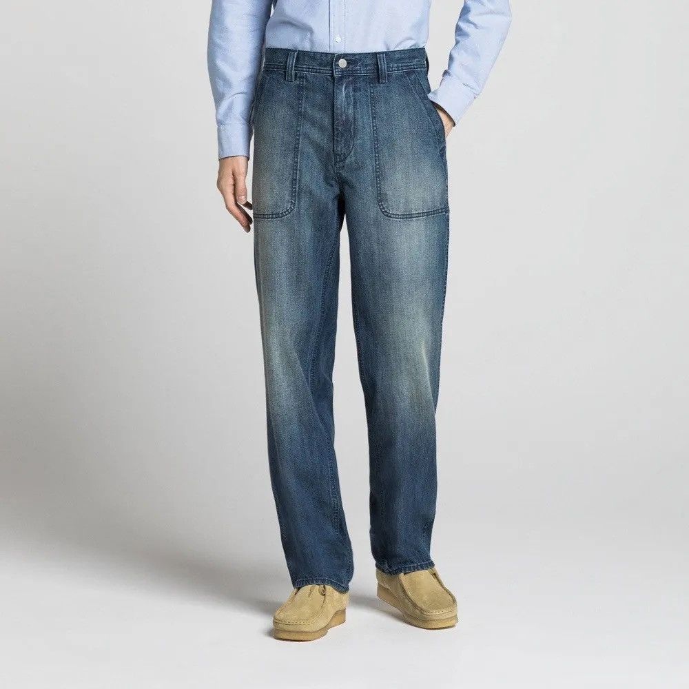 JW Anderson × Uniqlo JW Anderson x Uniqlo Baker-Style Denim Relaxed Work Pants Size US 27 - 3 Thumbnail