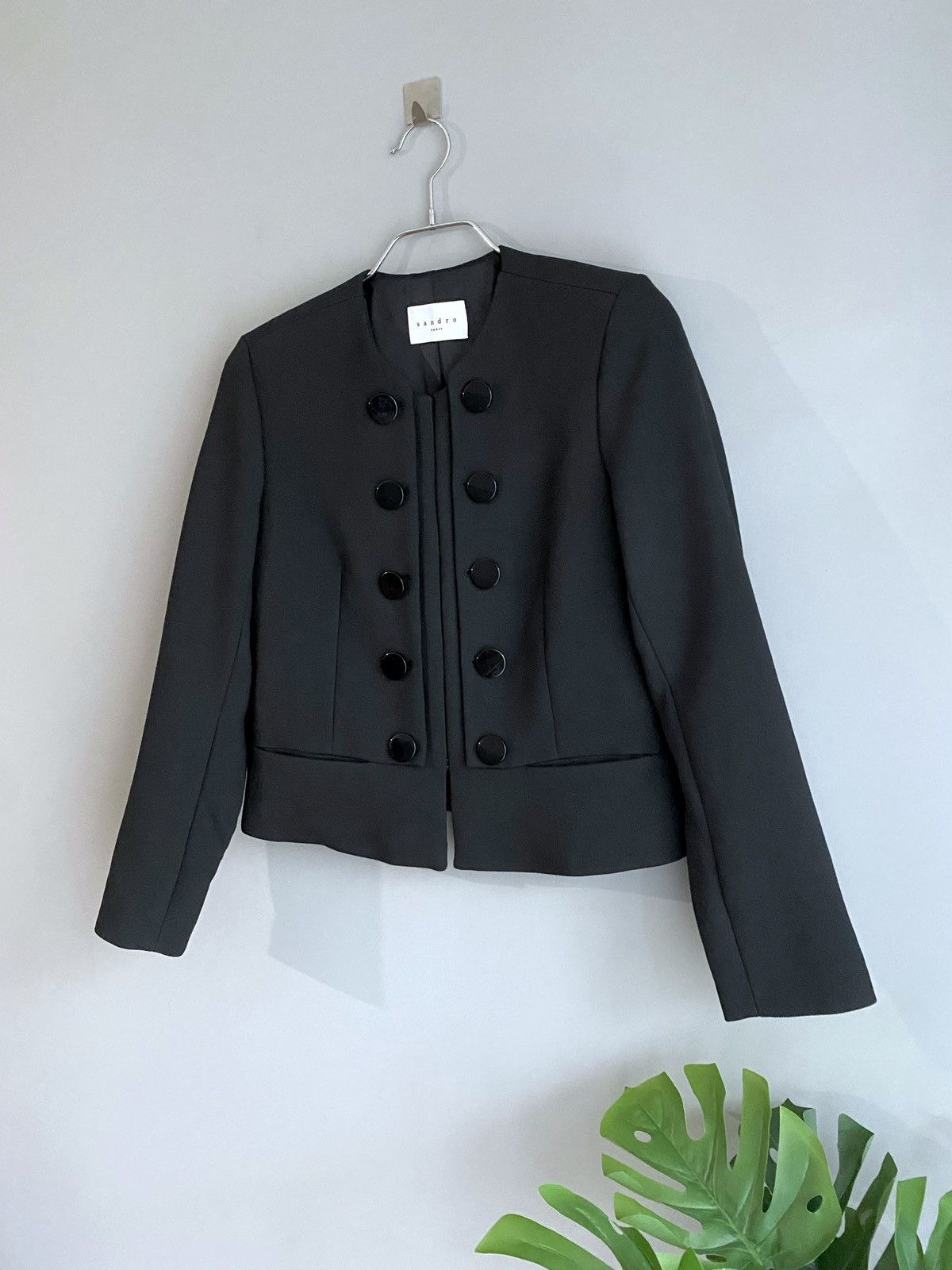 Designer × Sandro Sandro Paris Women's Black Blazer, Size 38 / S-M Size M / US 6-8 / IT 42-44 - 3 Thumbnail