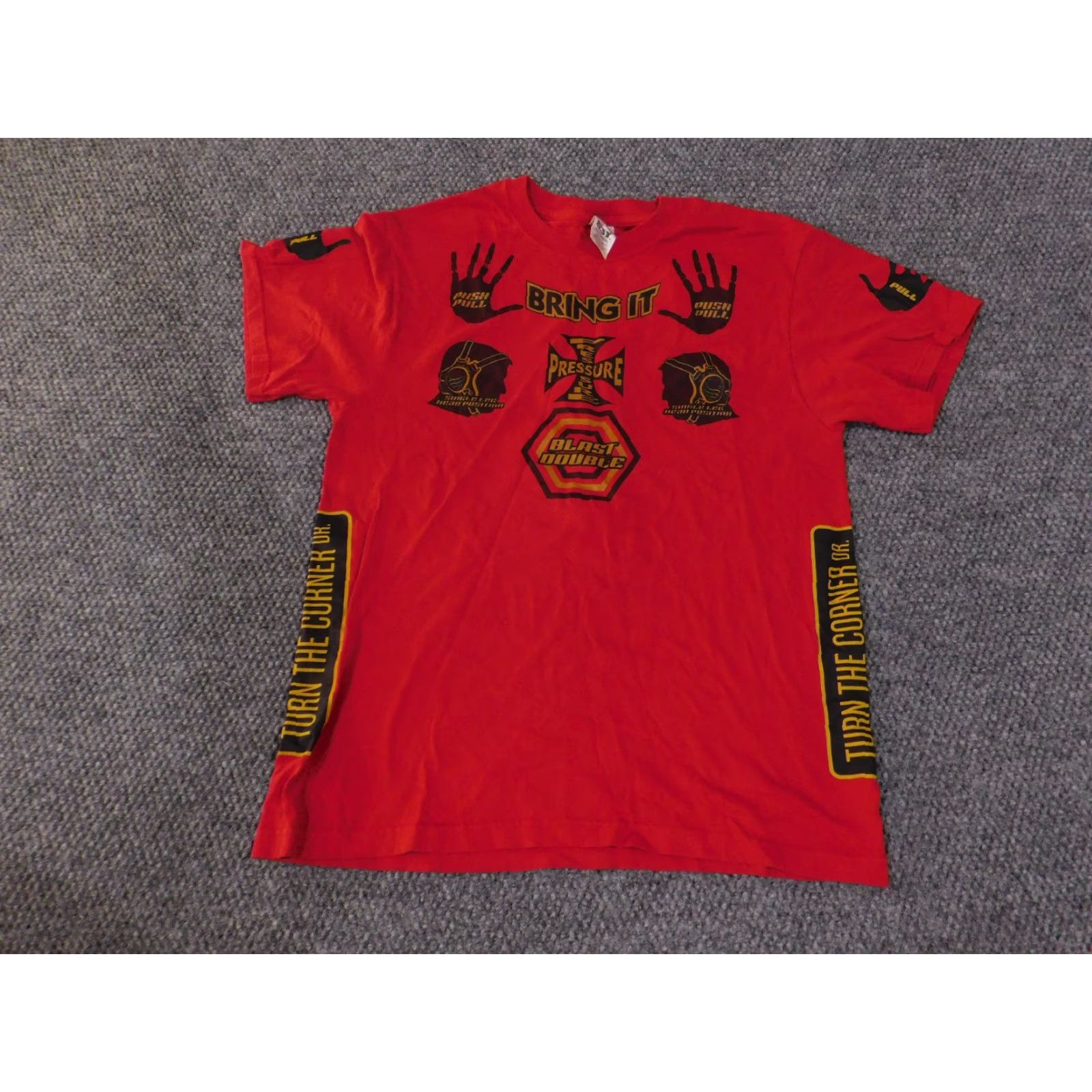Fruit Of The Loom Wrestling Shirt Mens M Red Cotton Graphic Spartans Bring It 90s University Logo Fruit of the Loom Shirt Mens Size US M / EU 48-50 / 2 - 2 Thumbnail