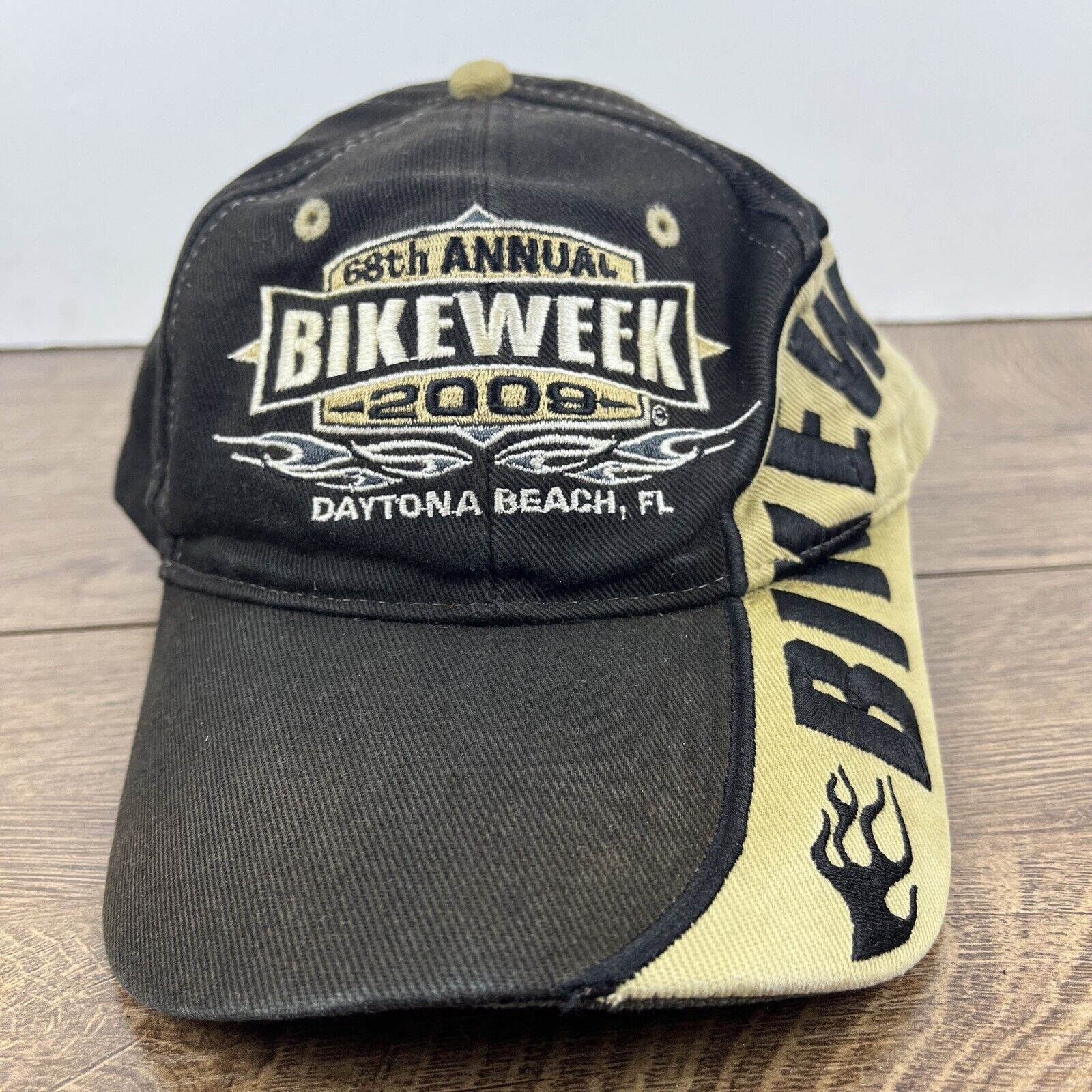 Other 68th Annual Bikeweek Hat 2009 Daytona Beach Black Hat Adjust Size ONE SIZE - 4 Thumbnail
