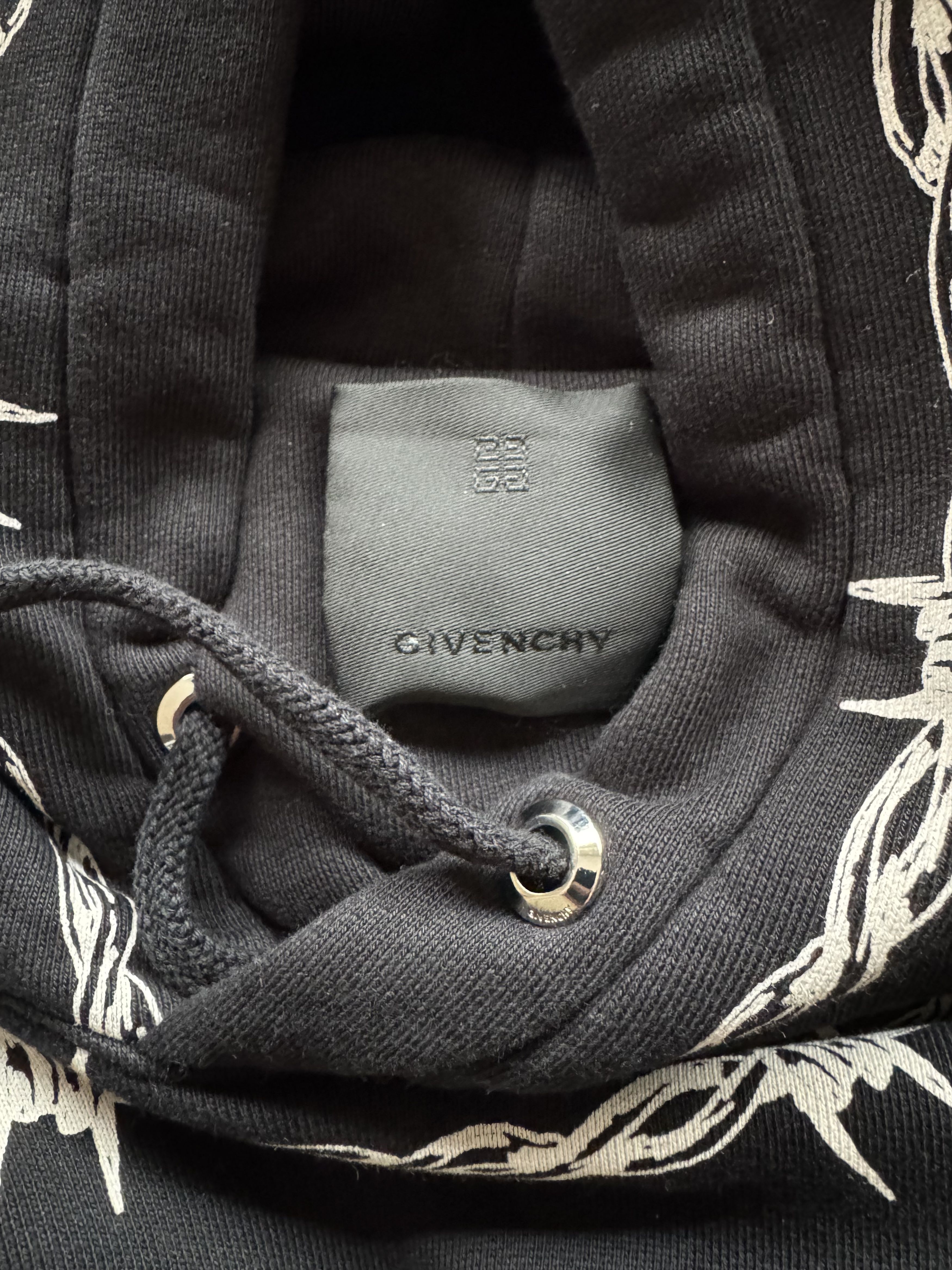 Givenchy Black Barbed Wire Eagle Oversized Hoodie Size US S / EU 44-46 / 1 - 17 Thumbnail