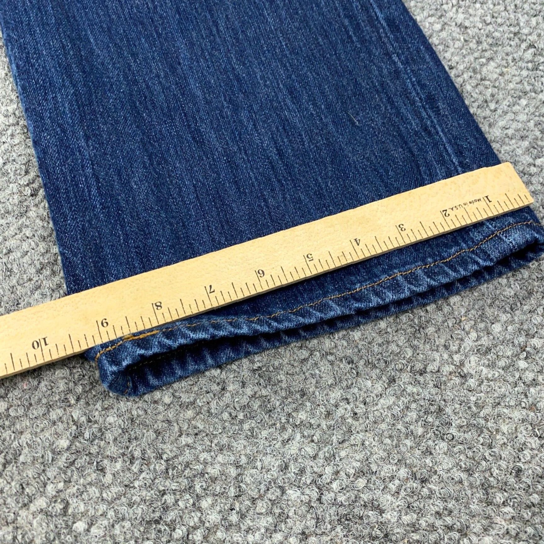 Levi's Levi's 501 Jeans Mens 42x32 Dark Blue Straight Denim Regular Fit 5-Pocket Distressed Size US 42 / EU 58 - 7 Thumbnail