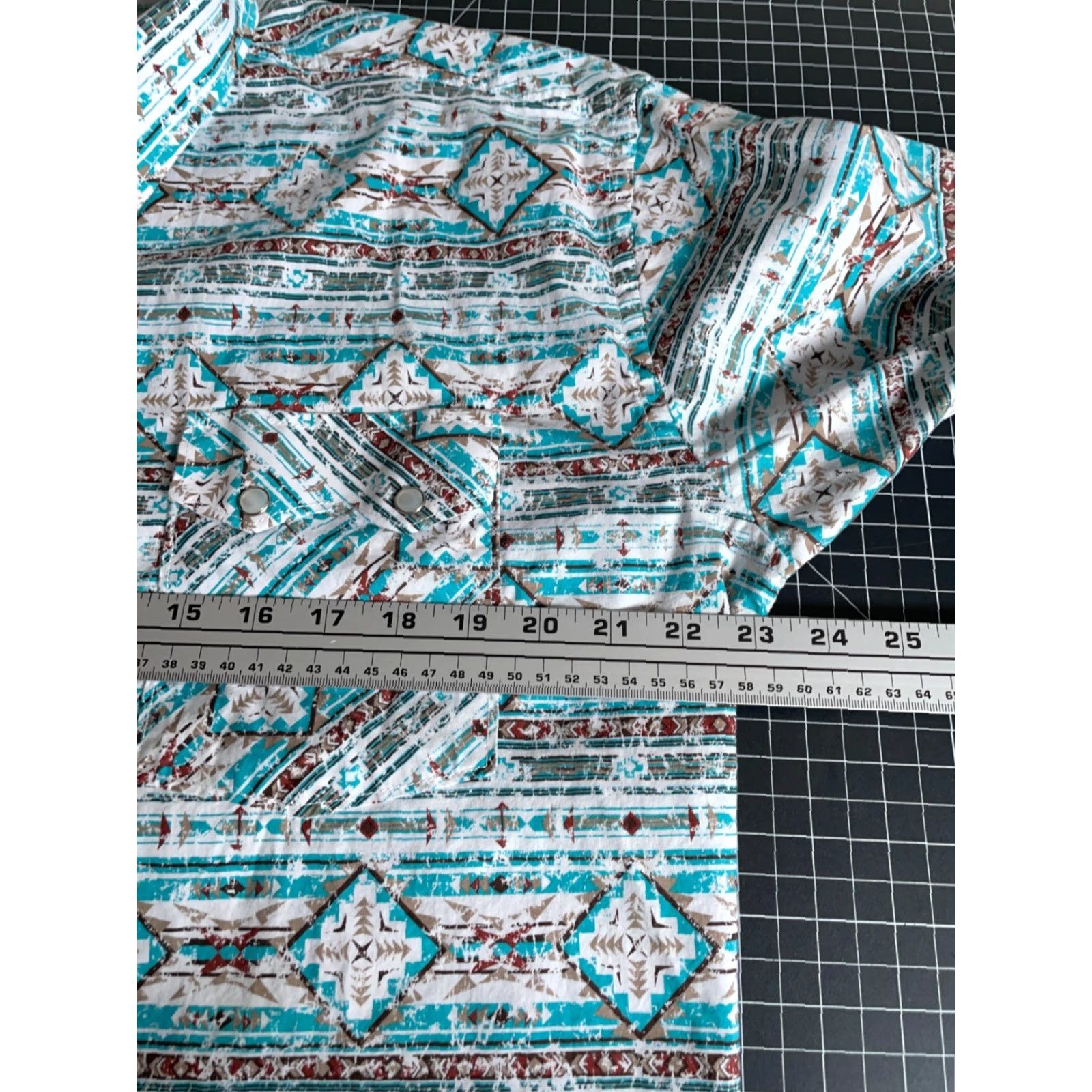Vintage VINTAGE Panhandle Slim Rough Stock Shirt Mens Large Blue Sawtooth Pocket Casual 1990s Western Mens Size US L / EU 52-54 / 3 - 5 Thumbnail