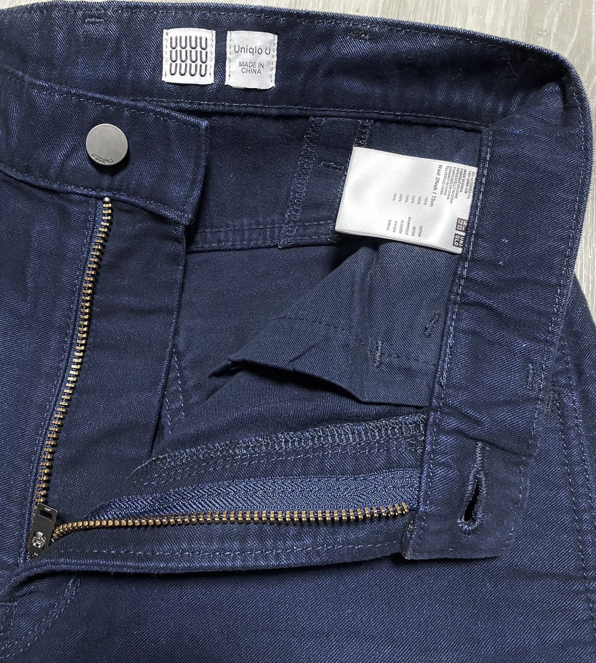 Uniqlo Women’s Uniqlo U Navy Cotton Mom Basic Jeans Denim Japanese Size 29" - 13 Thumbnail