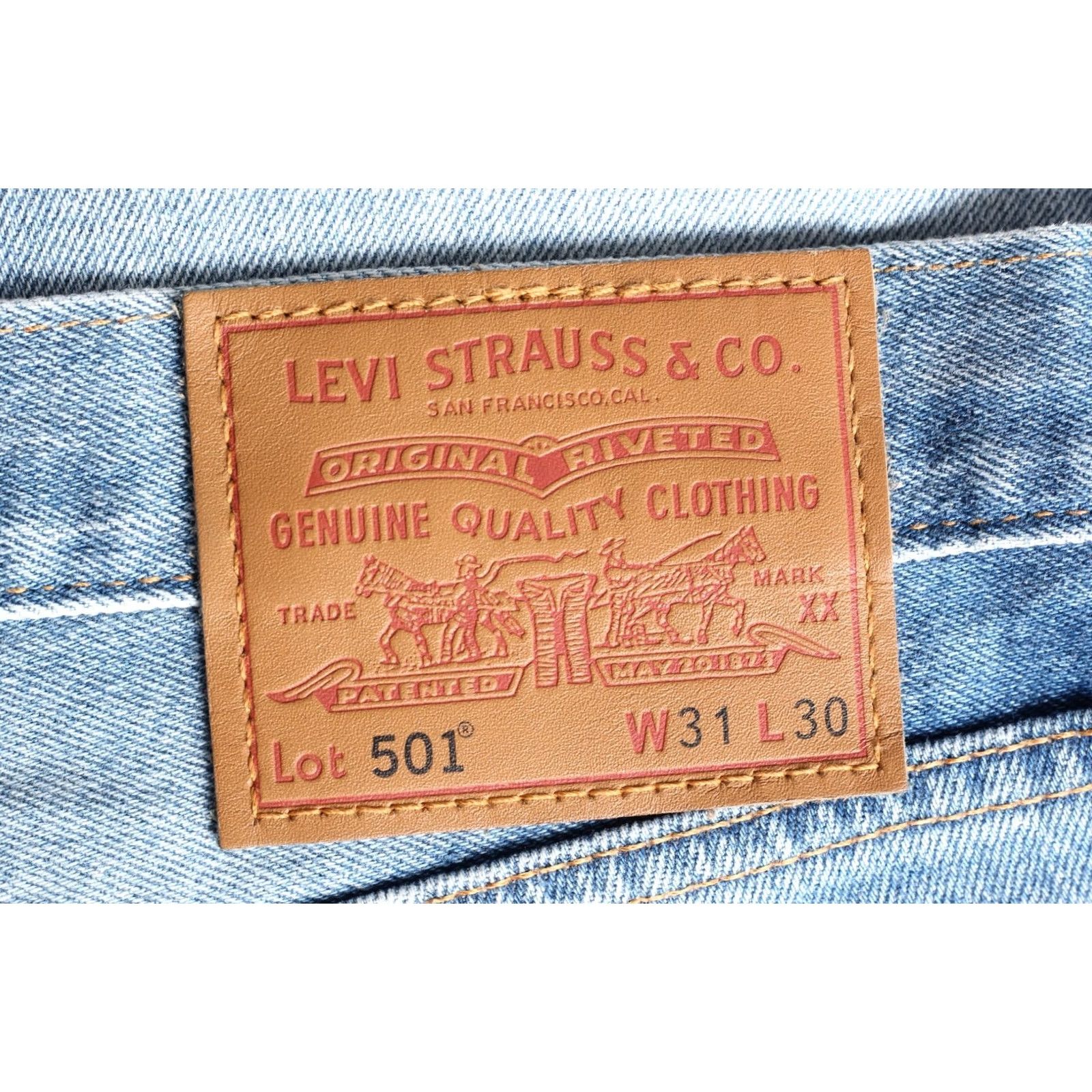 Levi's LEVI’S 501 PREMIUM Big E Jeans Men Size 31 Regular Straight Stretch DZ7942 Jeans Mens 31 Blue 5-Pocket Denim Cotton Elastane Vintage No Size US 31 - 2 Thumbnail