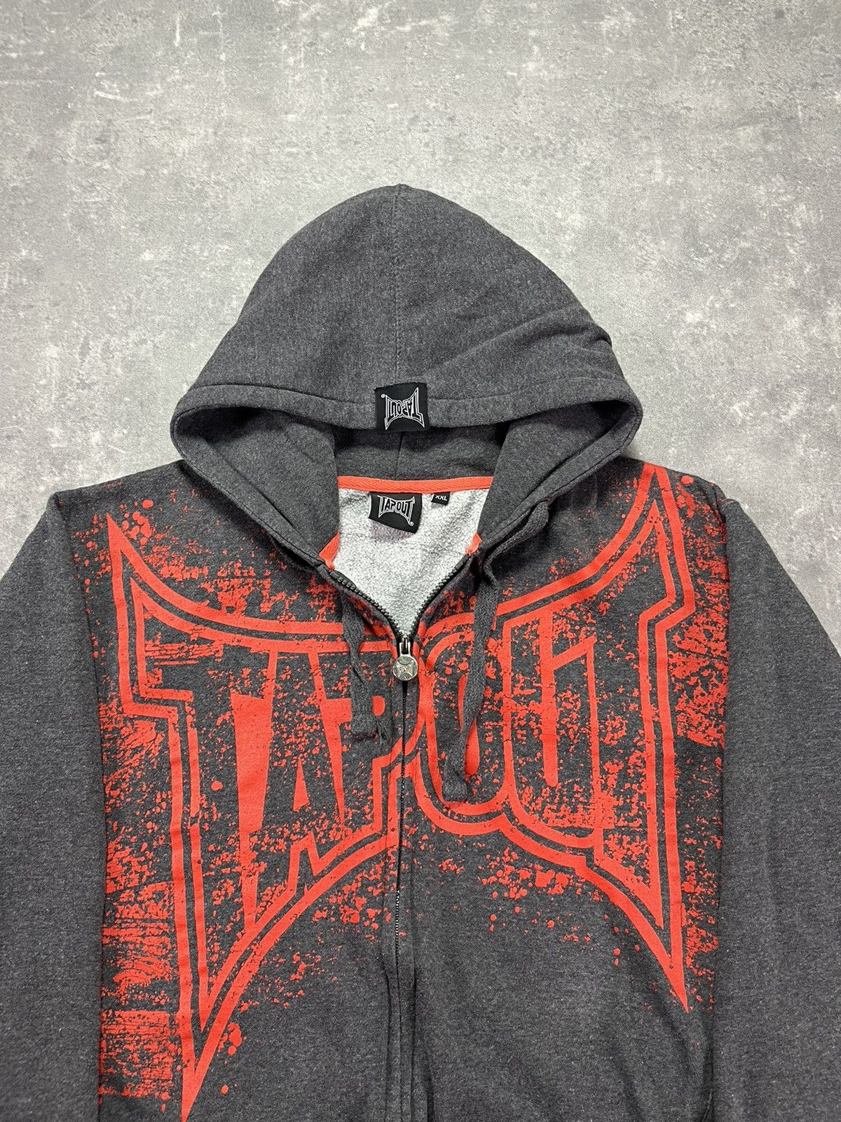 Tapout Tapout Big Splash Logo Grey Zip Hoodie XXL XL Affliction Size US XXL / EU 58 / 5 - 6 Thumbnail