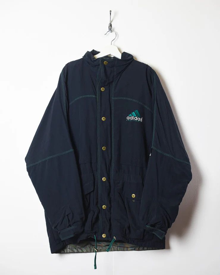 Adidas × Vintage 80s Adidas Equipment Fleece Lined Jacket Men's Hoodie Size US L / EU 52-54 / 3 - 1 Thumbnail
