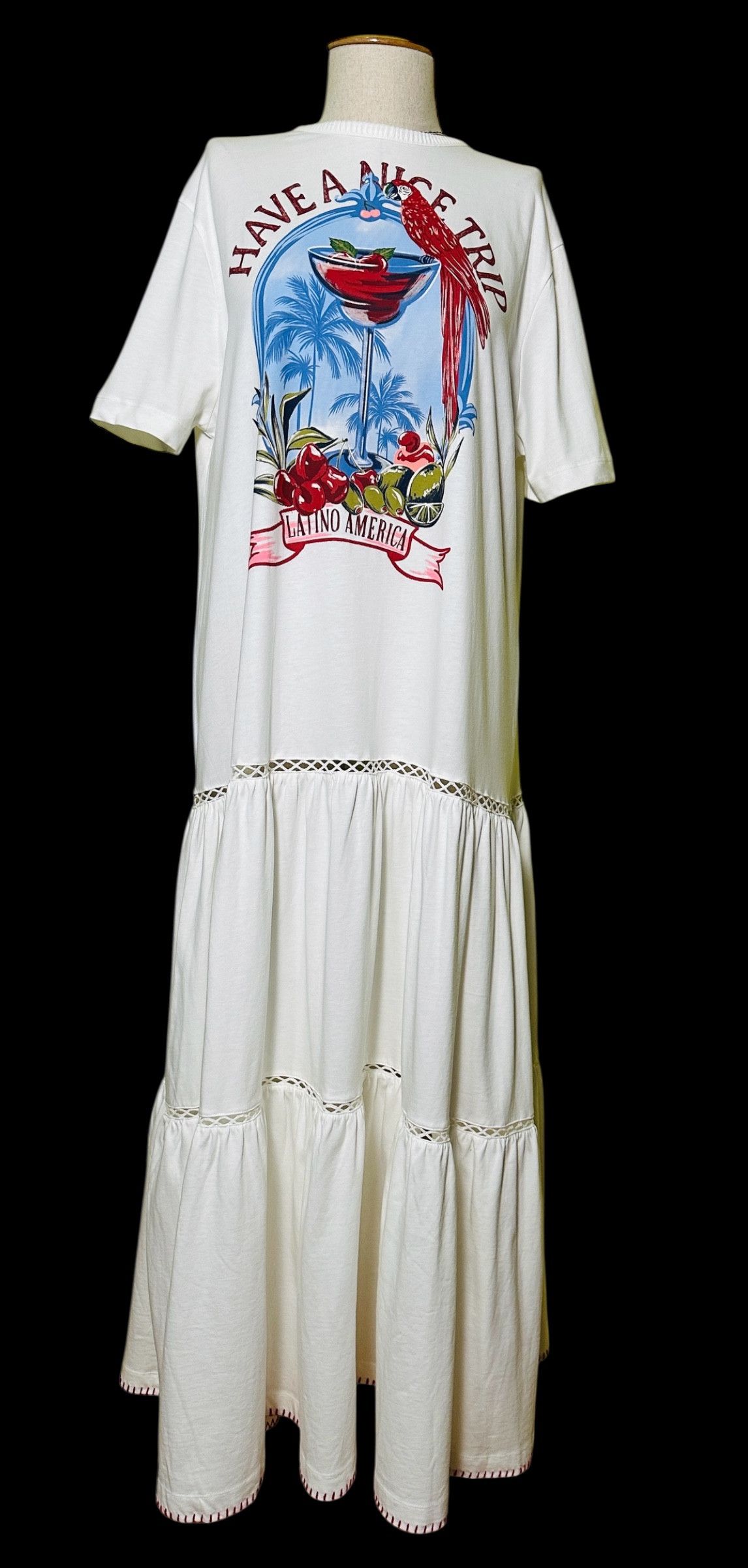 Farm Rio Maxi Cotton Summer Dress Size L / US 10 / IT 46 - 1 Thumbnail