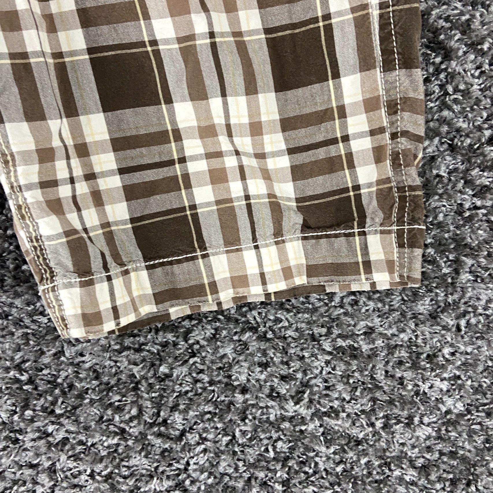 American Eagle Outfitters American Eagle Bermuda Shorts Men’s 28 Brown Plaid Longer Length Casual Moyen Size US 28 / EU 44 - 2 Thumbnail