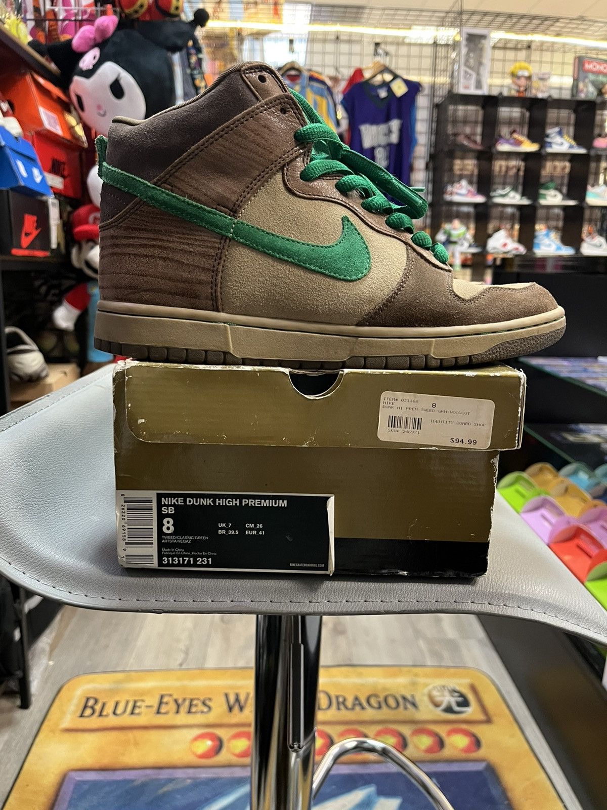 Nike SB Nike Dunk High Premium SB Tweed Classic Green Size US 8 / EU 41 - 1 Thumbnail