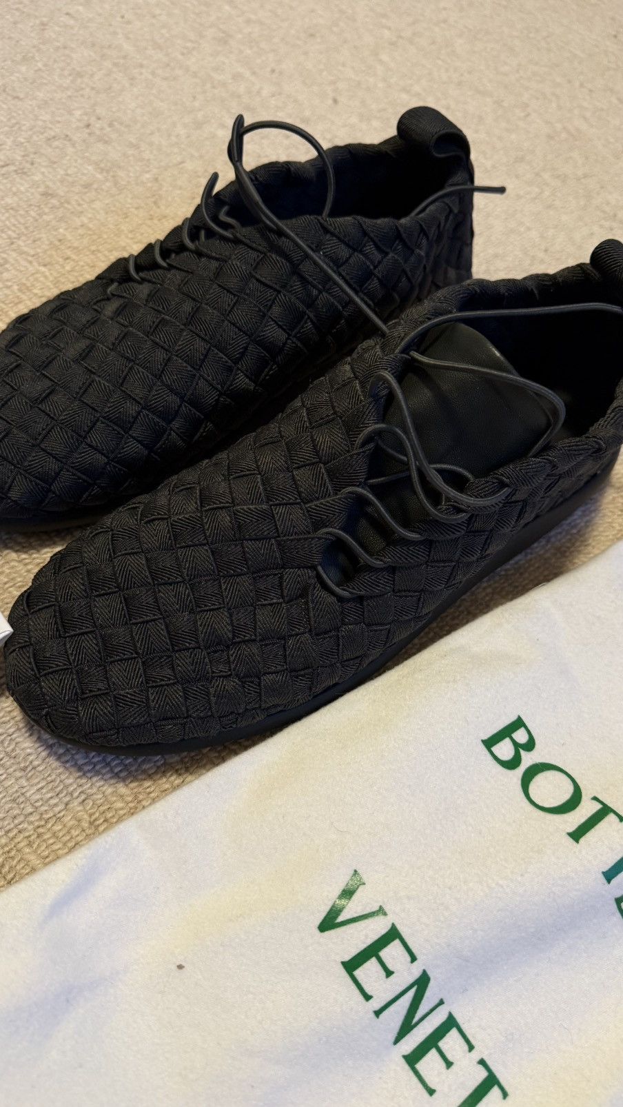 Bottega Veneta Bottega Veneta Intrecciato Plat Black woven sneaker 8.5 Size US 8.5 / EU 41-42 - 3 Thumbnail