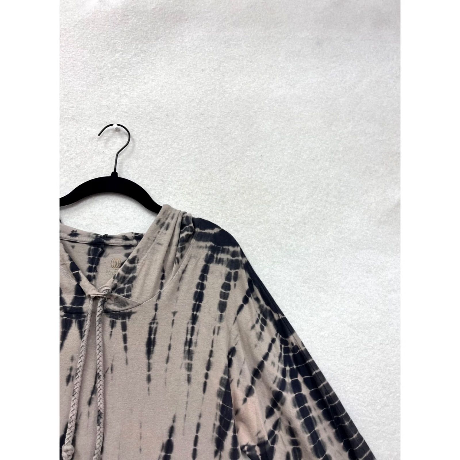 Vintage VINTAGE Balance Collection Hoodie XL Tie-Dye Black Unisex Adults Pullover Cotton Spandex Long Sleeve Adjustable Drawstring Hood Lightweight Activewear Size XL / US 12-14 / IT 48-50 - 6 Thumbnail