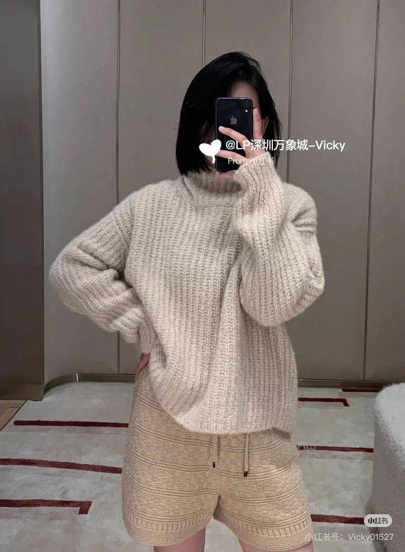 Loro Piana Loro Piana Aircash Cashmere Yarn Cocoon High Neck Sweater Size S / US 4 / IT 40 - 8 Thumbnail