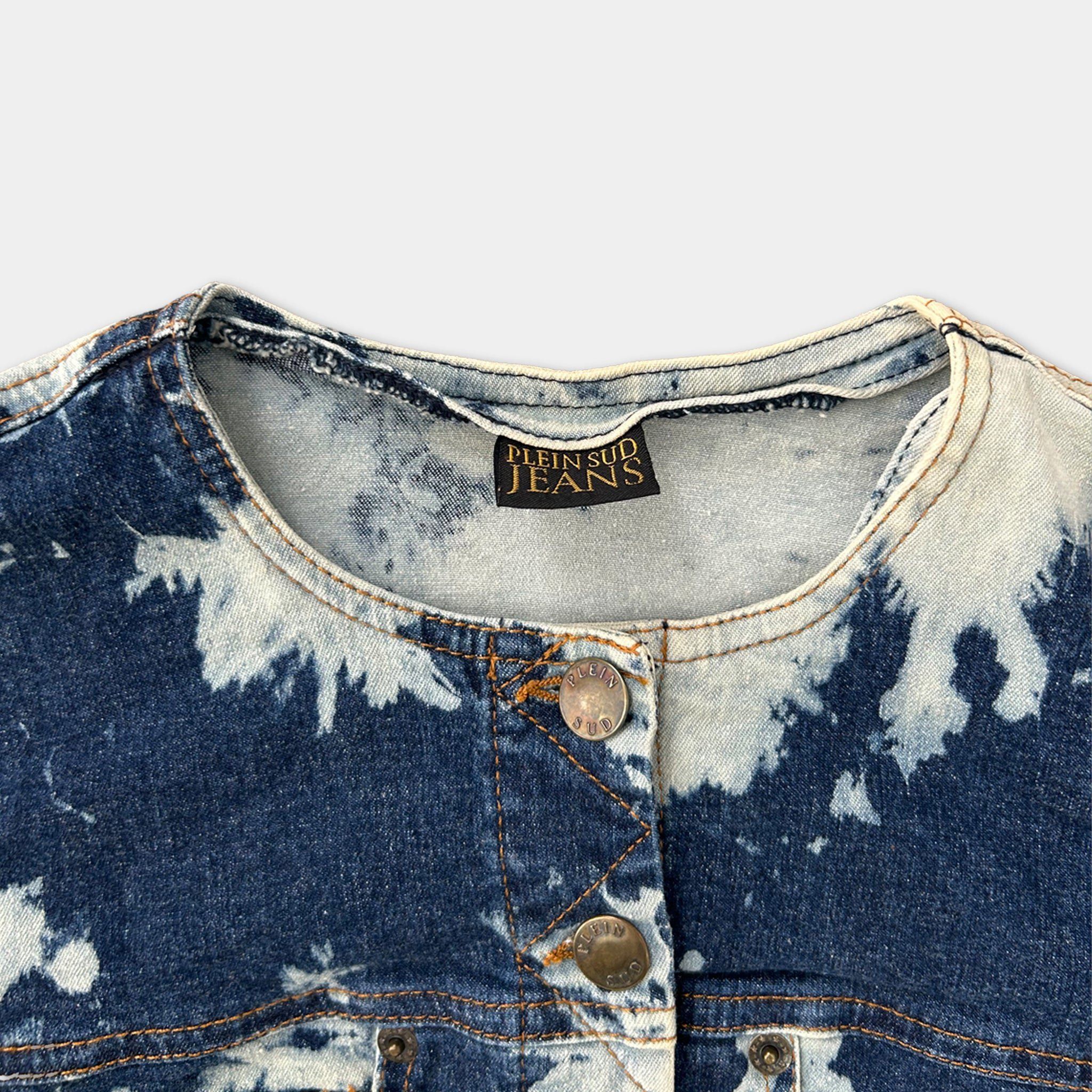 plein sud Plein Sud Tie-Dye Denim Jacket Size S / US 4 / IT 40 - 4 Thumbnail