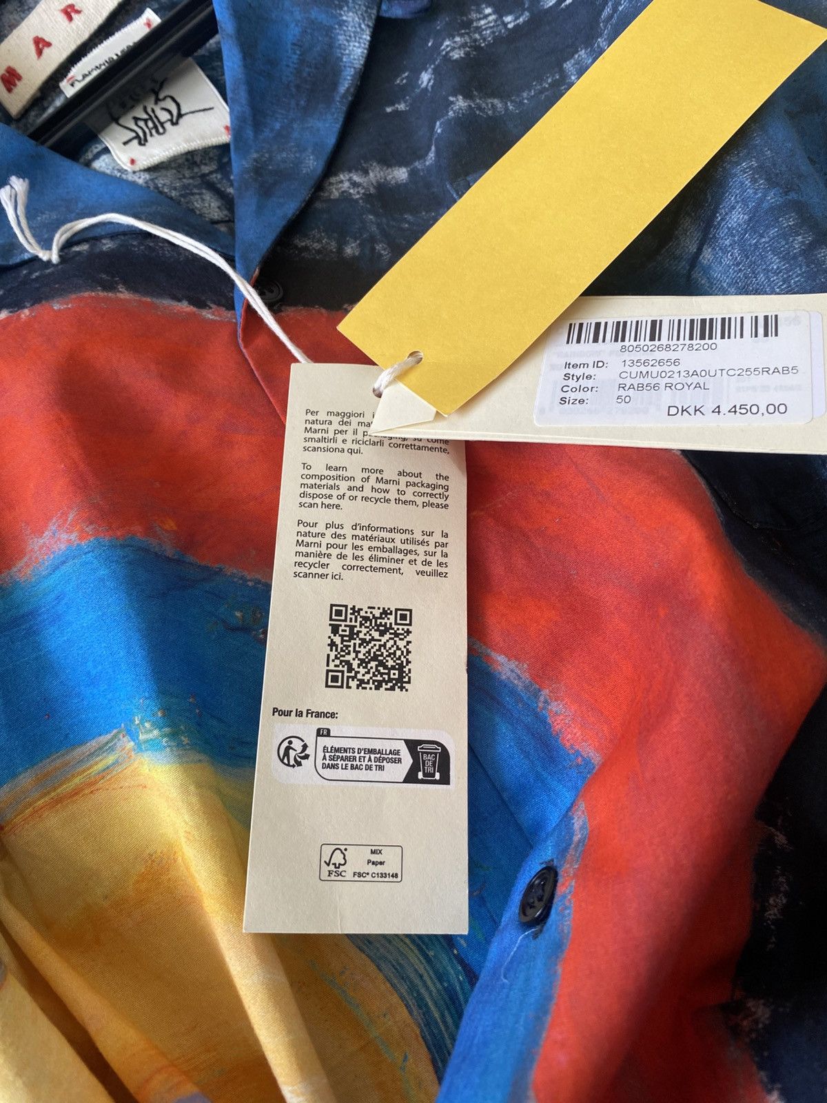 Marni Marni Rainbow Popeline Bowling Shirt Short Sleeve luxury Size US M / EU 48-50 / 2 - 18 Thumbnail