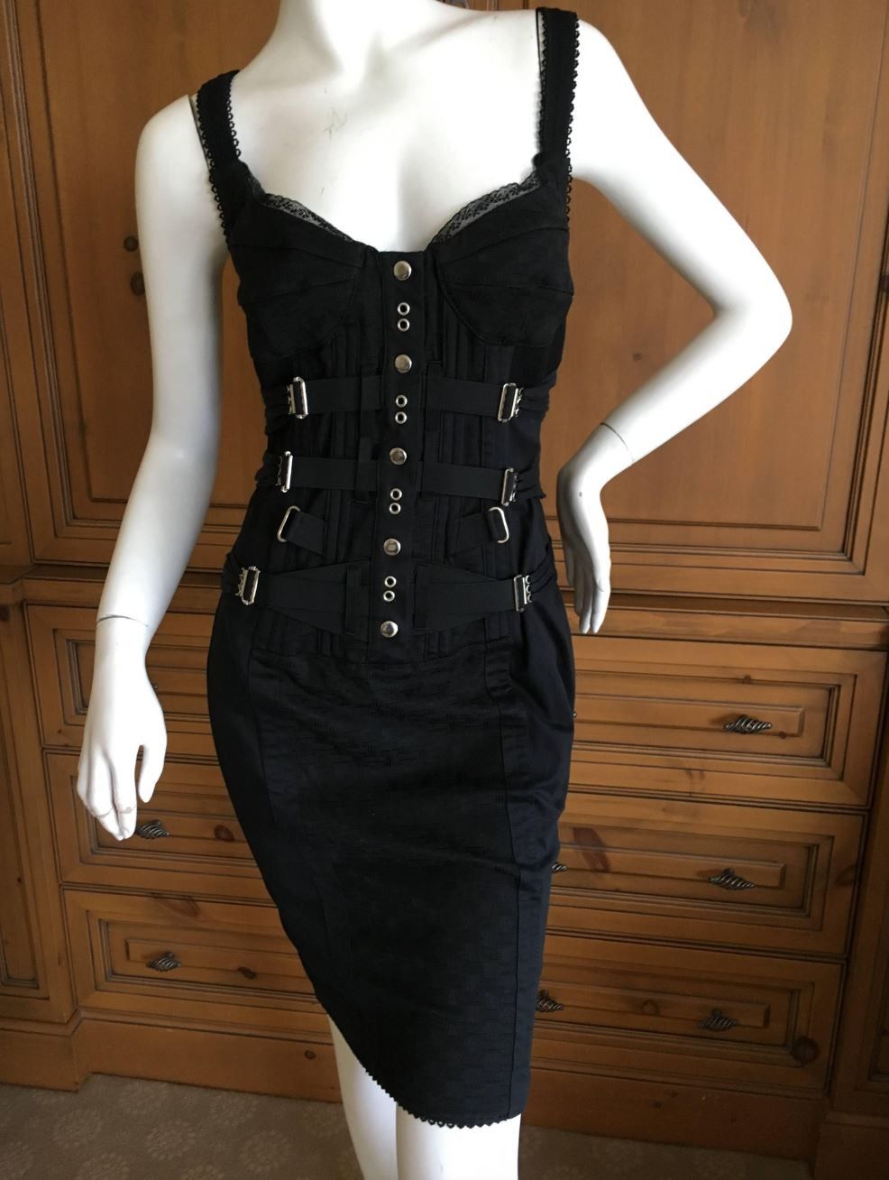 Dolce & Gabbana D&G Dolce and Gabbana Bondage Bustier Medium Corset Dress Size M / US 6-8 / IT 42-44 - 7 Thumbnail