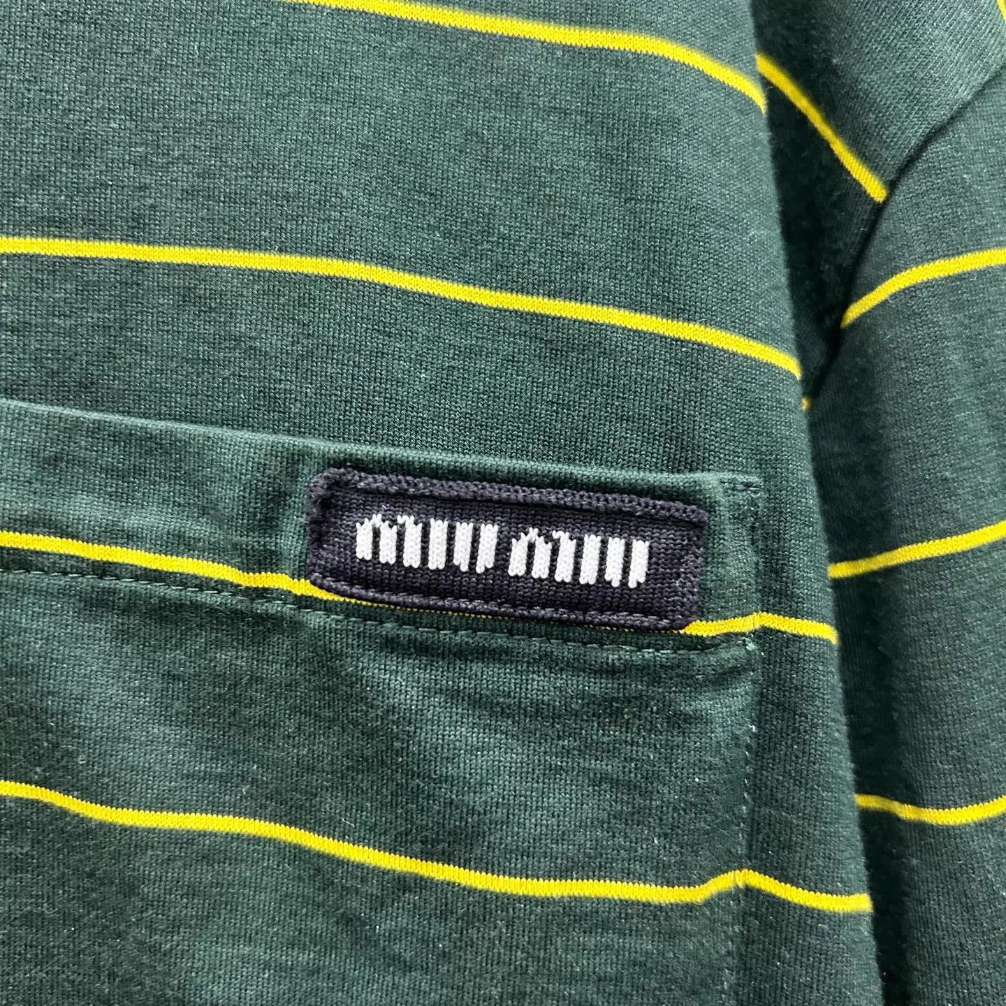 Miu Miu MIU MIU SS24 distressed striped logopocket long sleeve M Size US M / EU 48-50 / 2 - 3 Thumbnail