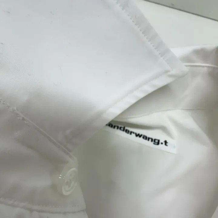 Alexander Wang Alexander Wang White Button-Up Long Sleeve Shirt - Size L / US 10 / IT 46 - 5 Thumbnail