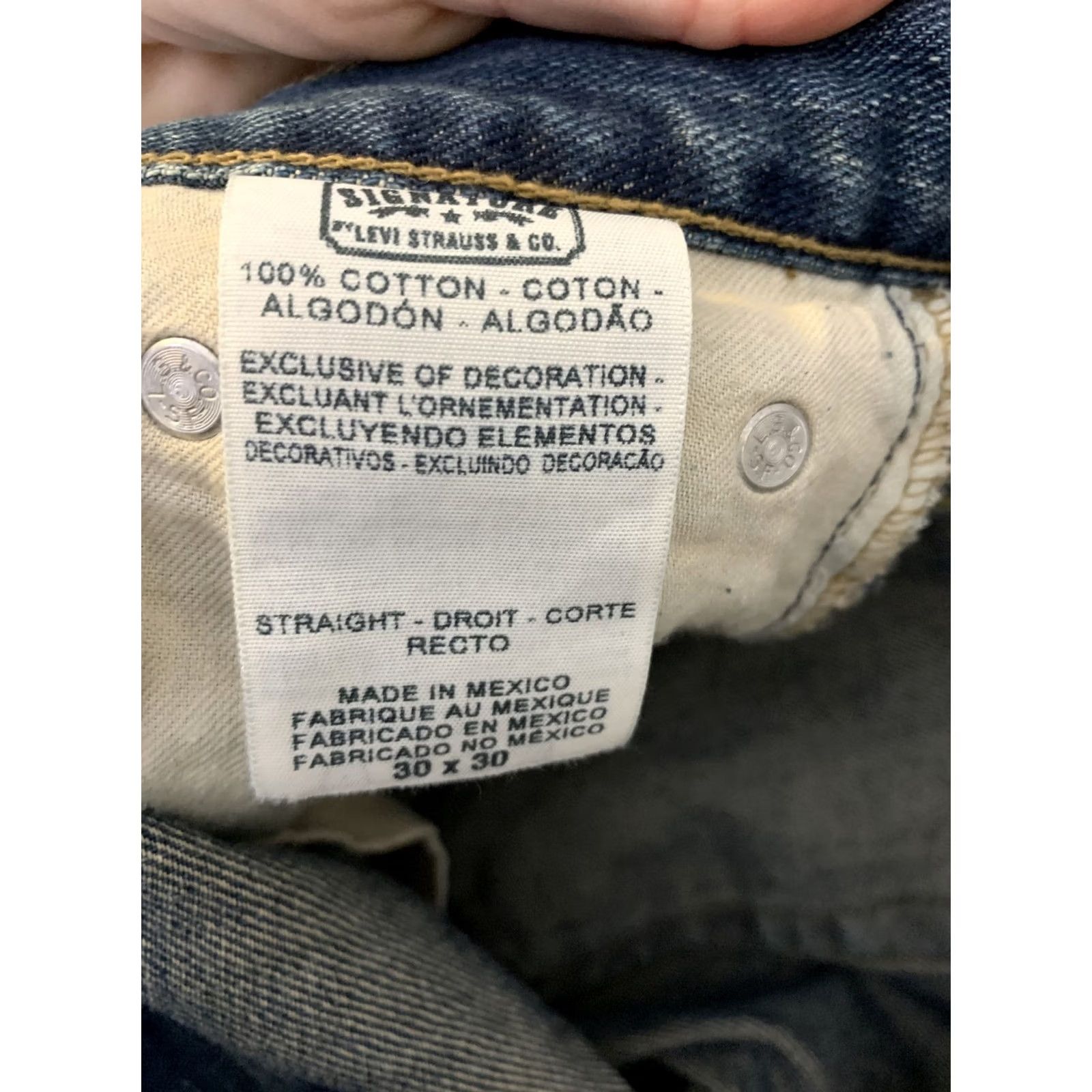 Levi's Levi’s Strauss Signature Jeans Men’s 30x30 Color Distressed Denim-4016 Plain/Blue 5-Pocket Design Straight Regular XS? Size US 30 / EU 46 - 6 Thumbnail
