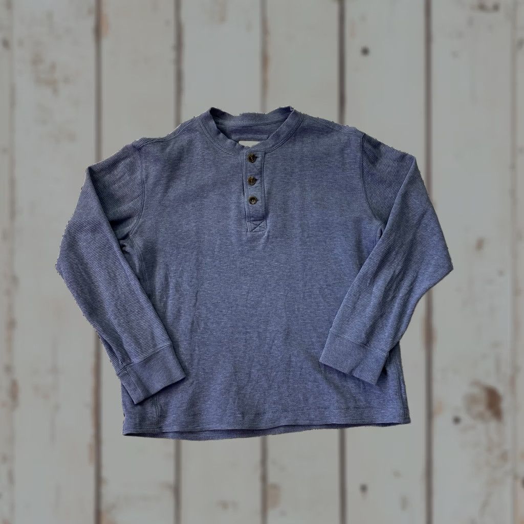 Eddie Bauer Eddie Bauer Mens M Long Sleeve Waffle Knit Thermal Henley Shirt Size M / US 6-8 / IT 42-44 - 1 Thumbnail
