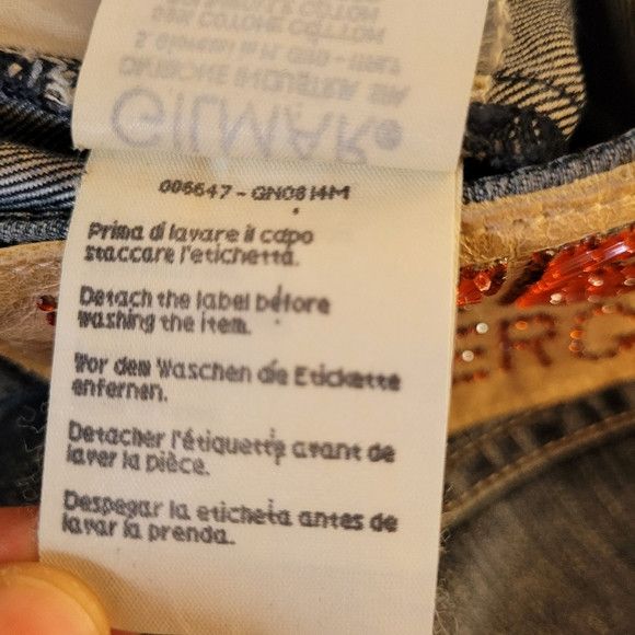 Iceberg Iceberg Gilmar straight jeans embellished label - size 28 Size 28" / US 6 / IT 42 - 5 Thumbnail