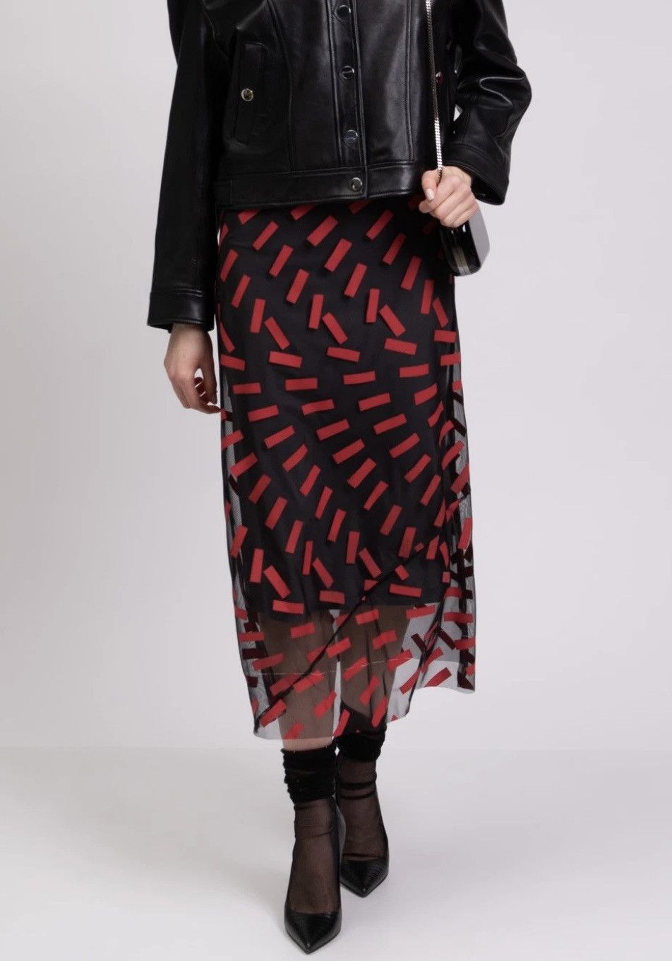 Maison Margiela Maison Margiela tulle mesh tape skirt midi layered rundholz Size 26" / US 2 / IT 38 - 2 Thumbnail
