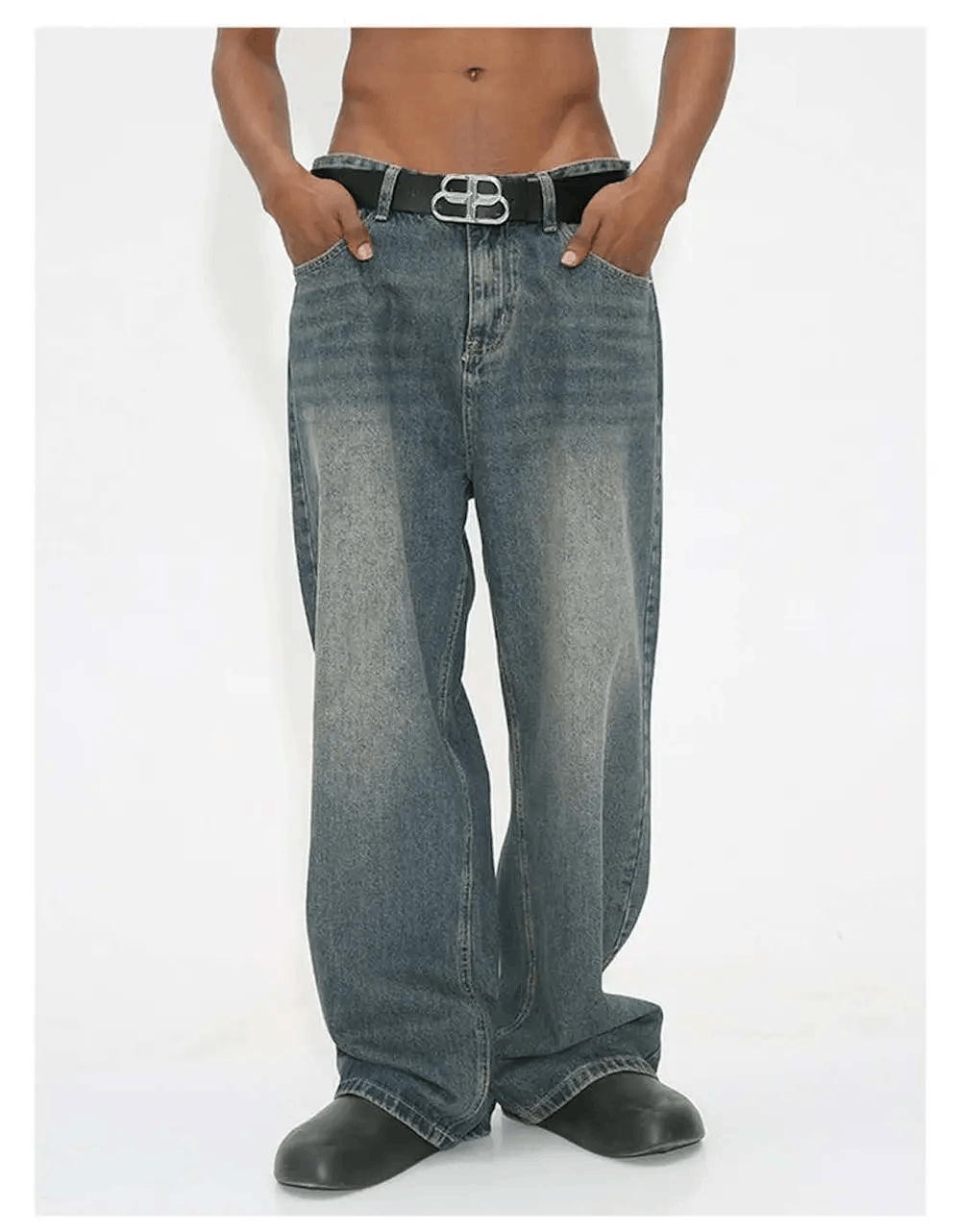 Jean × Vintage skate hiphop washed faded baggy jeans Size US 30 / EU 46 - 1 Thumbnail