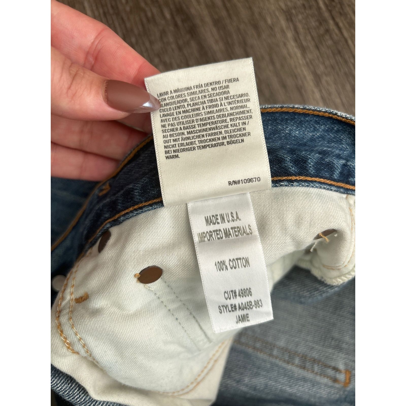 Agolde Agolde Jamie High Rise Classic Buttonfly Jeans Size 28 Size 28" / US 6 / IT 42 - 6 Thumbnail