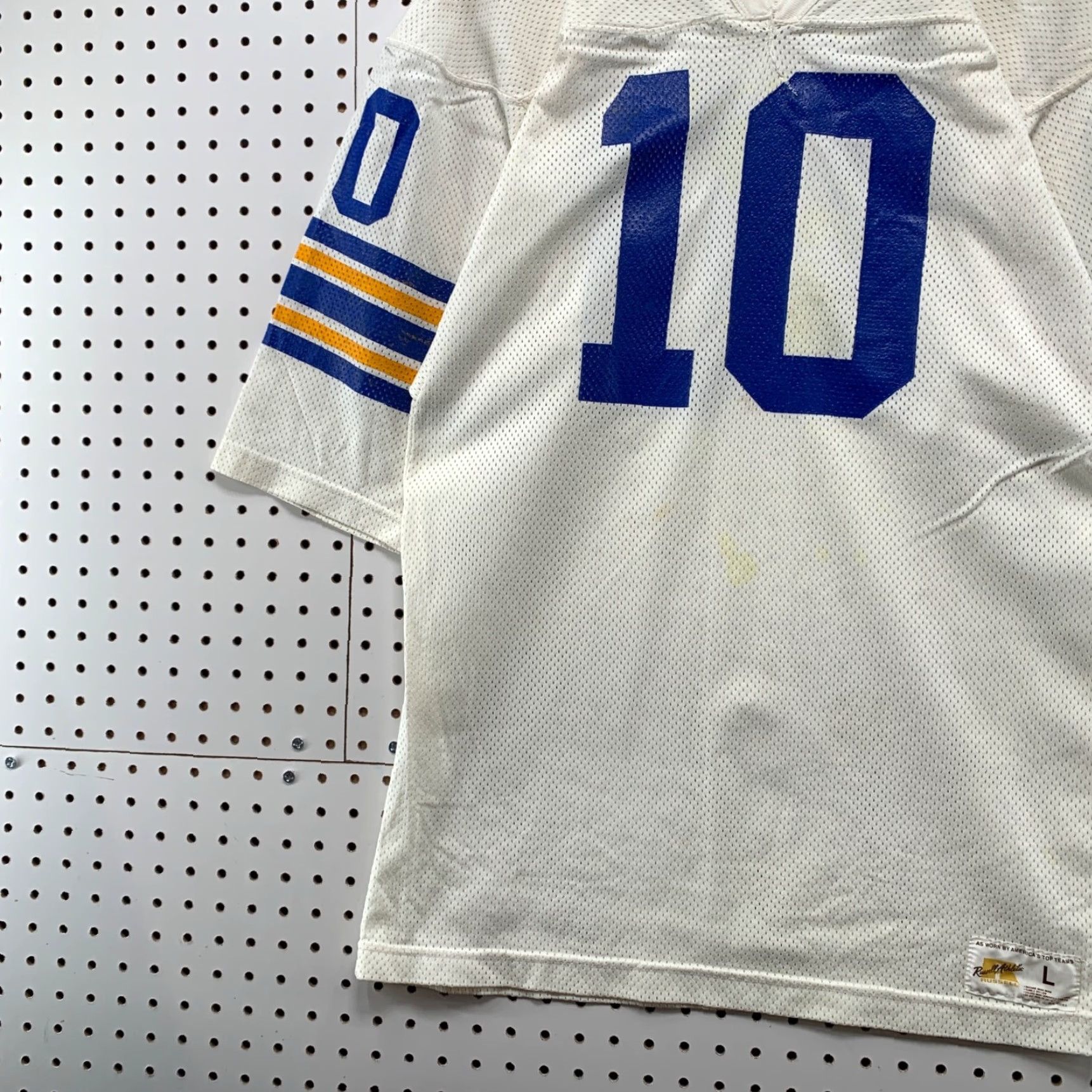 Russell Athletic VINTAGE Russell Athletic Football Jersey Mens L White WALSH #10 USA 70s Sports Jersey Size US L / EU 52-54 / 3 - 5 Thumbnail